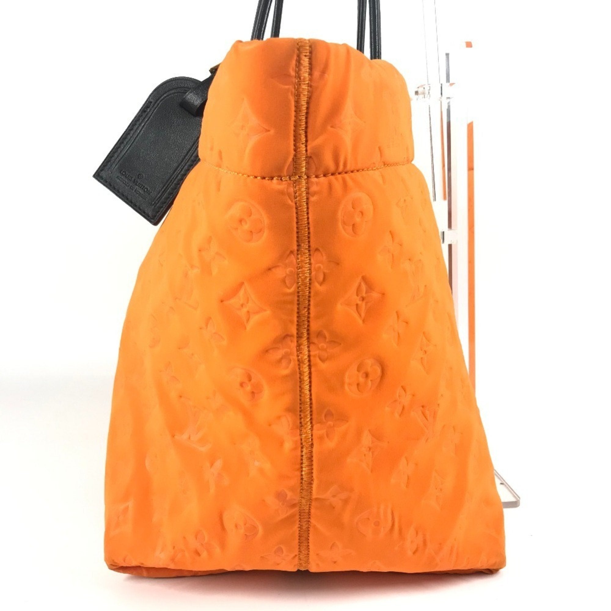 Louis Vuitton Orange Microfiber Shoulder Bag Tote Bag
