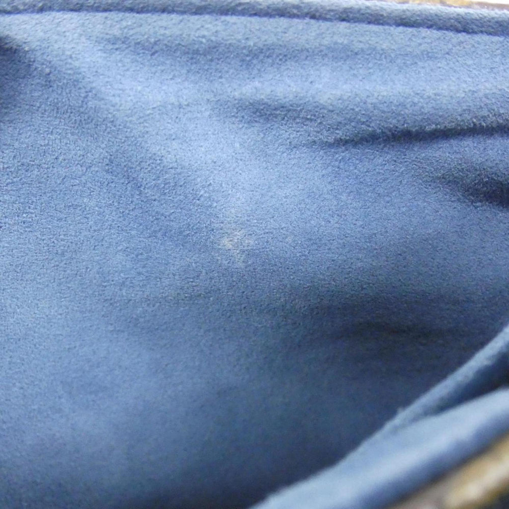 Louis Vuitton Blue Jean Marron Coated Canvas Leather Handbag
