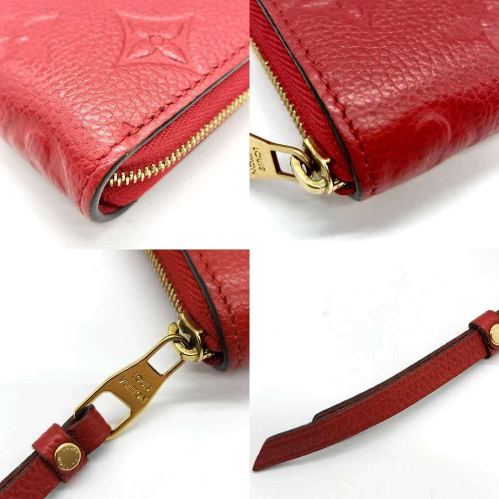 Louis Vuitton Monogram Empreinte Red Color Sacrlet Monogram Empreinte Coin Purse/Coin Case