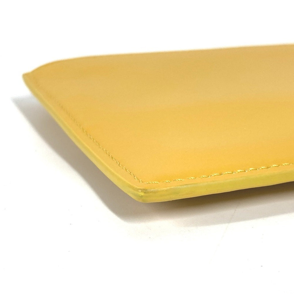 Fendi Yellow Leather Clutch Bag Pouch