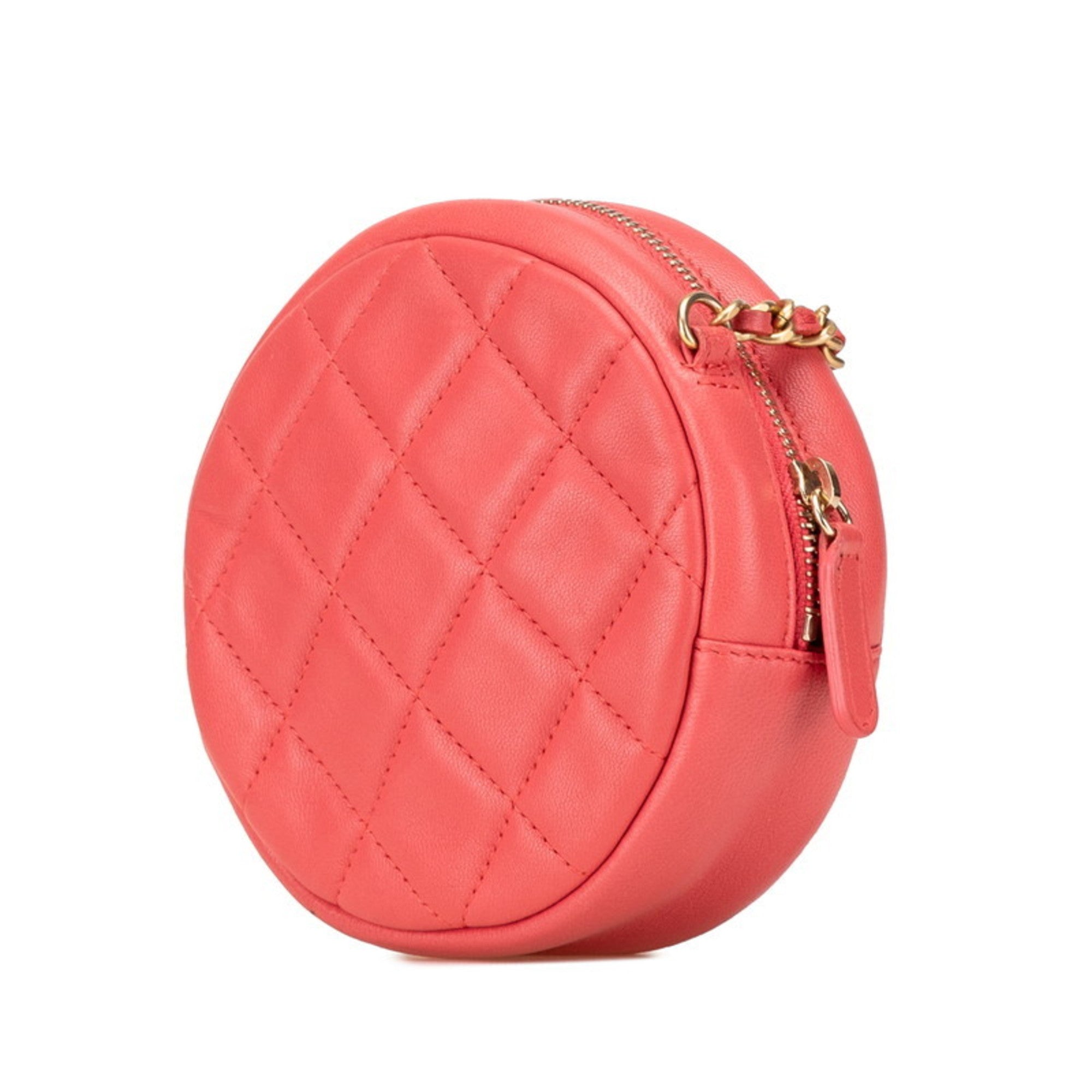 Chanel Red Color Leather Shoulder Bag