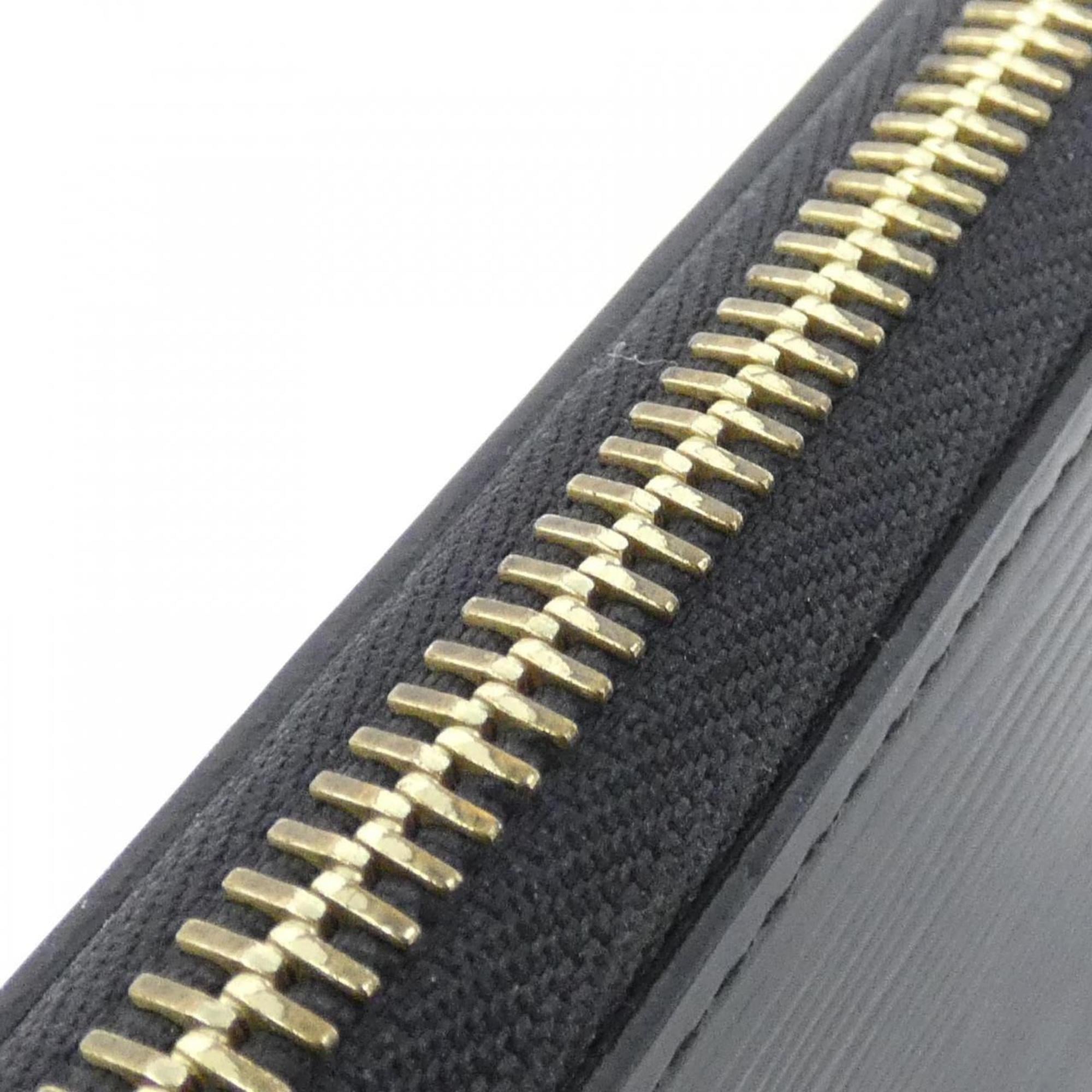 Louis Vuitton Black Leather Long Wallet