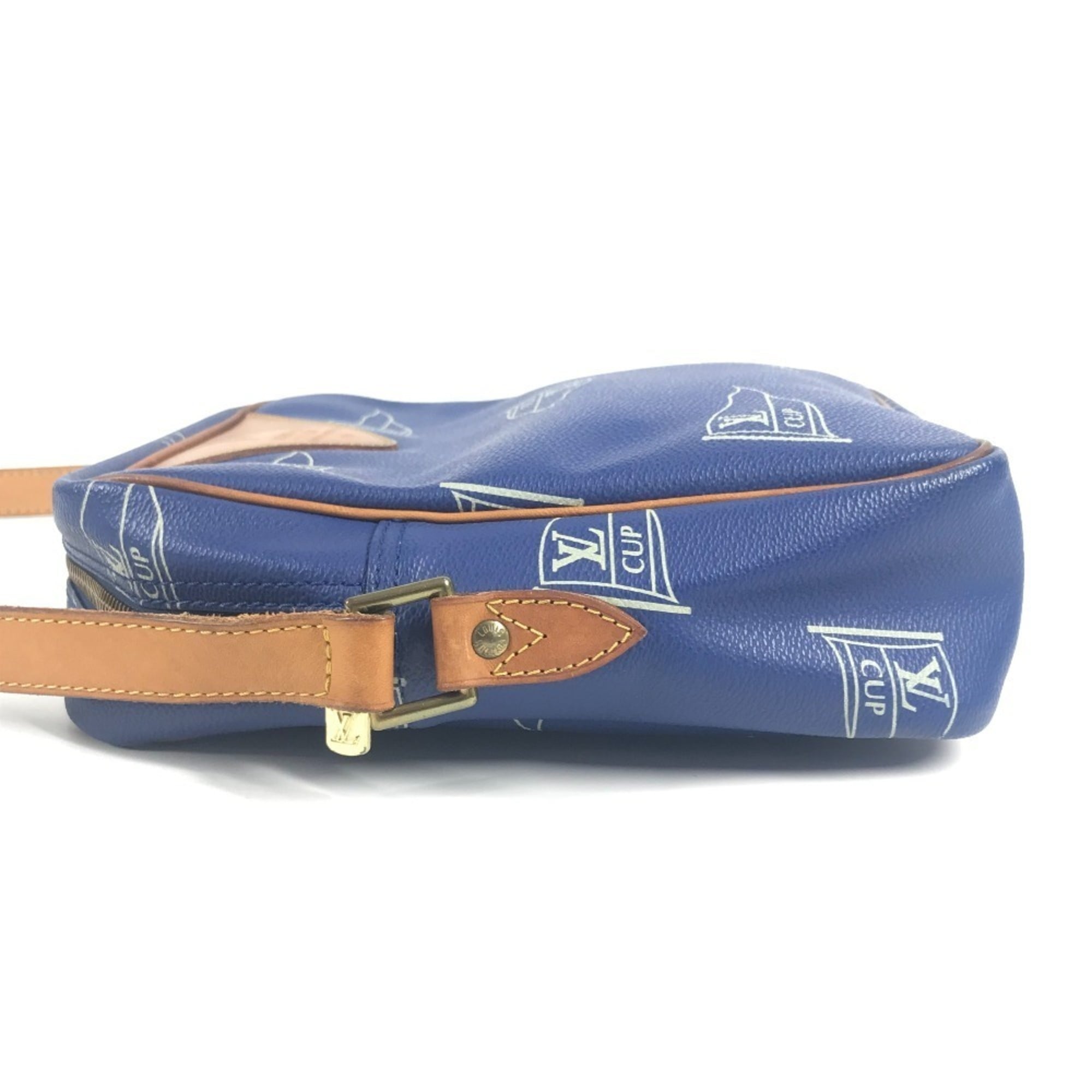Louis Vuitton Louis Vuitton Cup Blue Leather Pochette Shoulder Bag