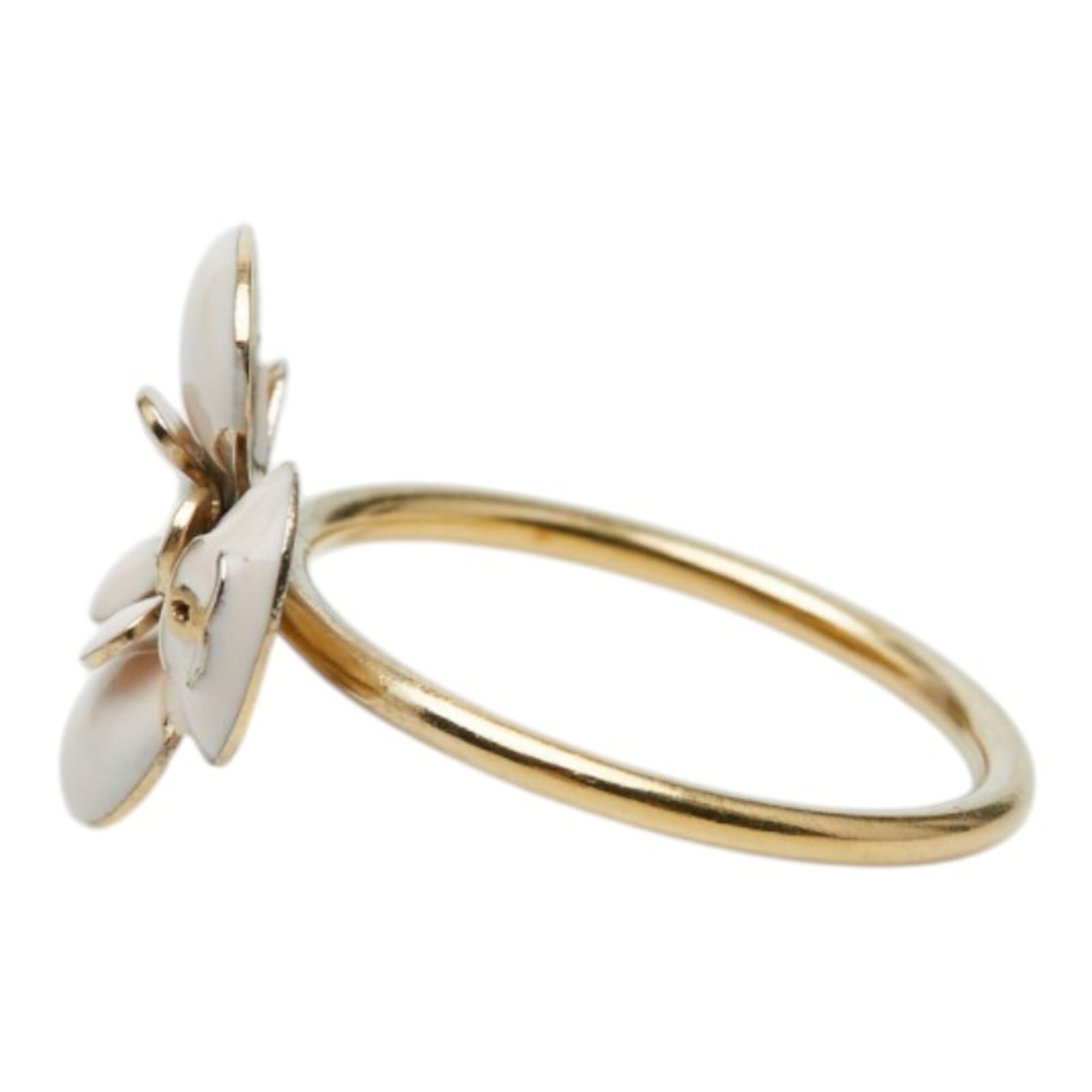 Chanel Enamel Gold Plating Band Ring