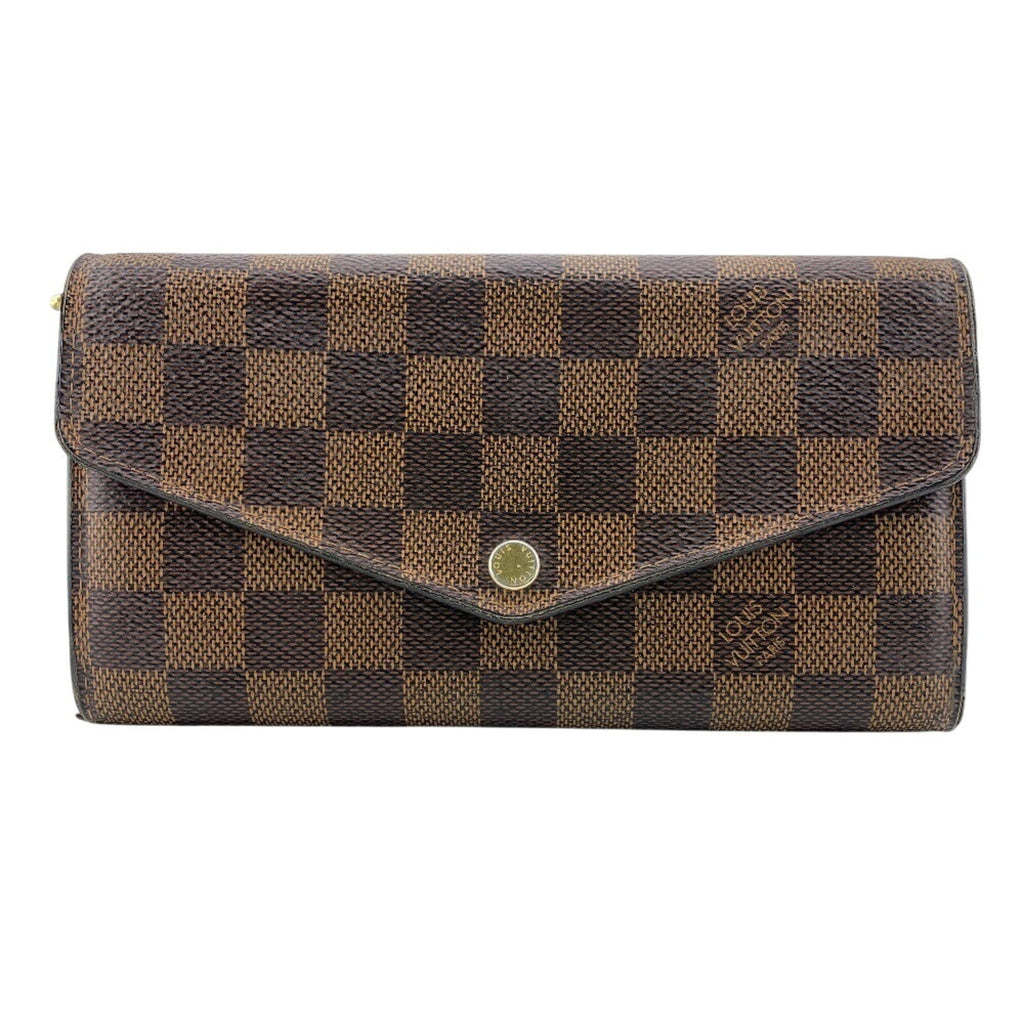Louis Vuitton Damier Brown Rose Ballerine Leather Long Wallet