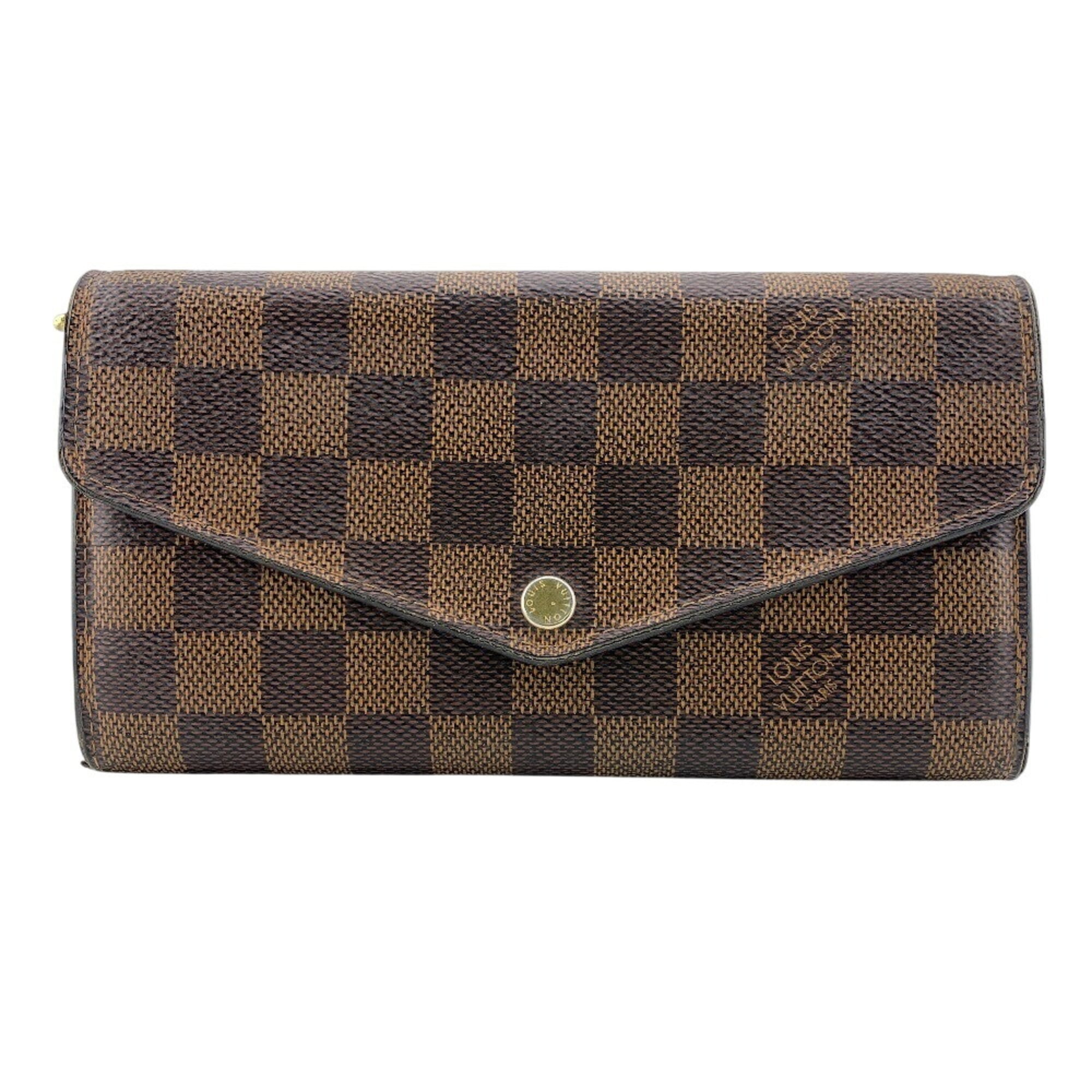 Louis Vuitton Damier Brown Rose Ballerine Leather Long Wallet
