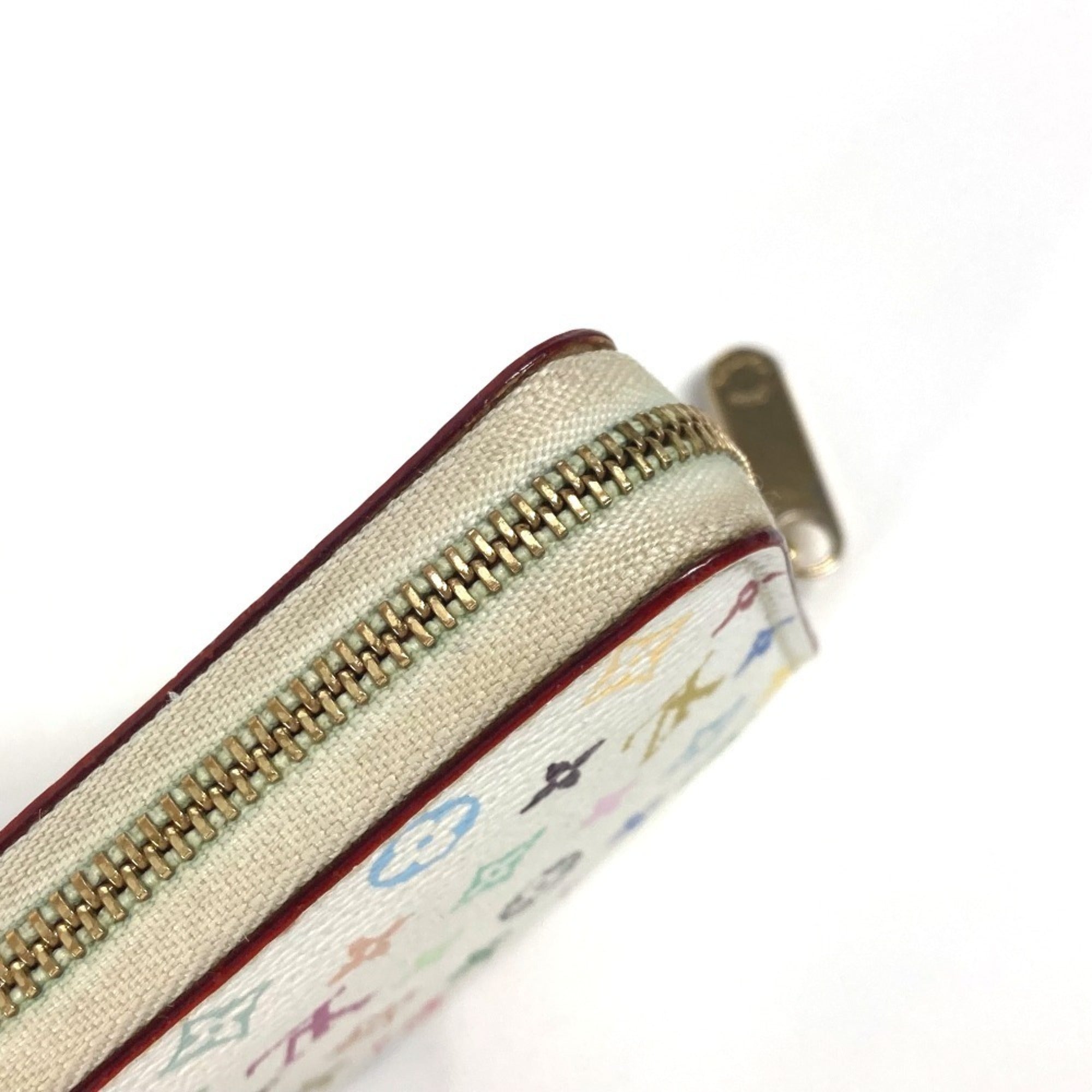 Louis Vuitton Monogram Multicolore Litchi White Monogram Multicolore Coin Purse/Coin Case