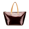 Louis Vuitton Amarante Brown Patent Leather Leather Handbag Shoulder Bag