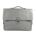 Louis Vuitton Glacier Gray Taiga Leather Briefcase Shoulder Bag