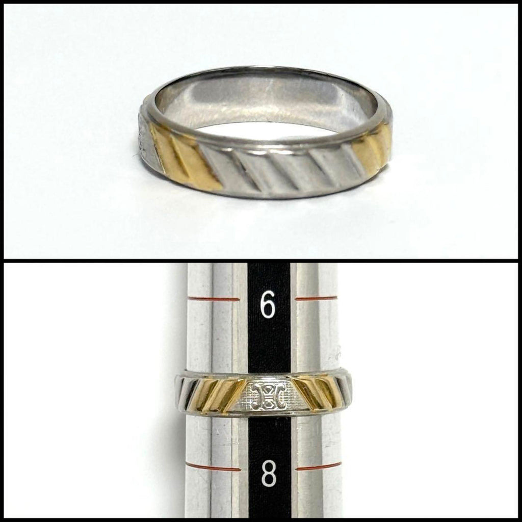 Celine Yellow Gold (18K) Platinum 950 Band Ring