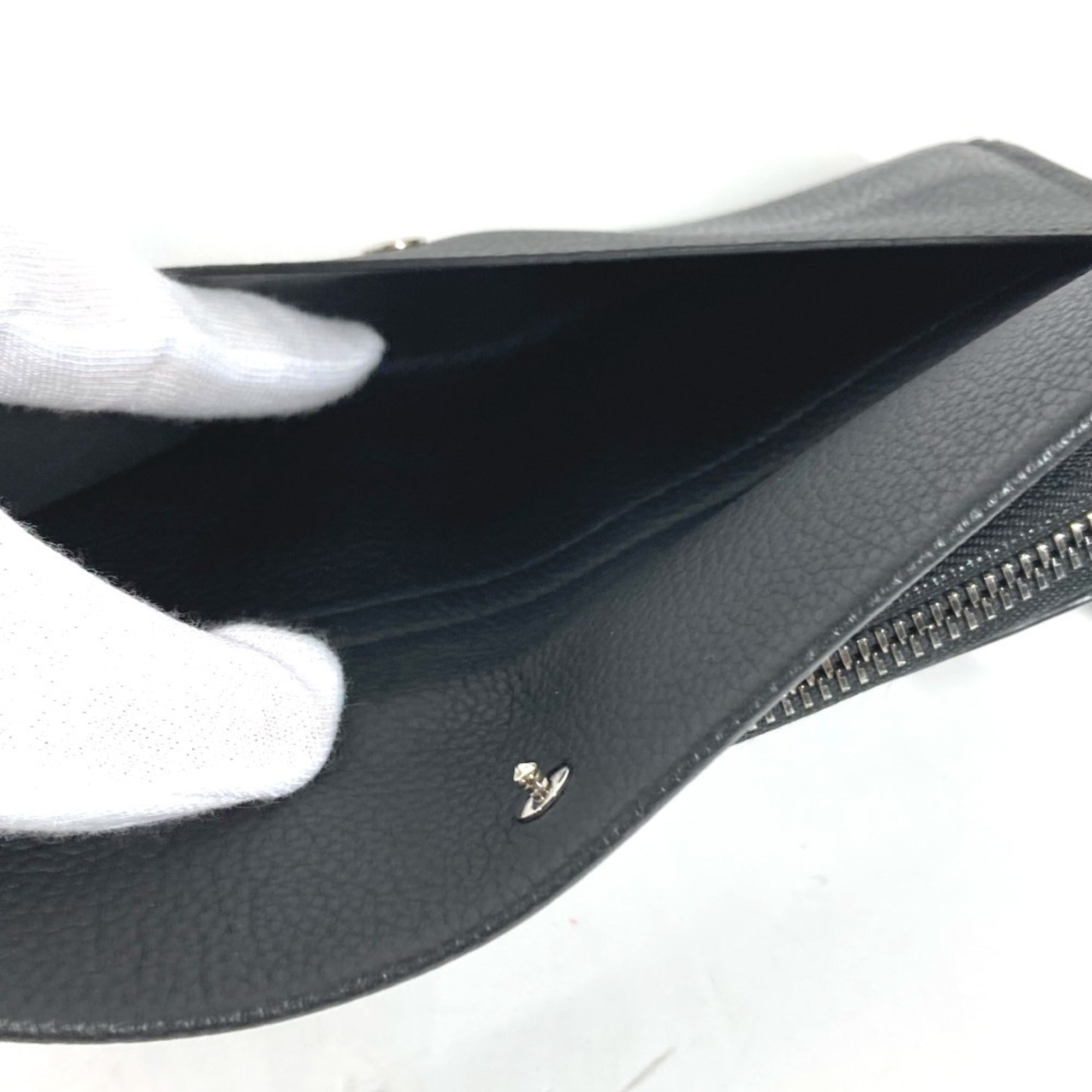 Louis Vuitton Black Noir Leather Long Bill Wallet