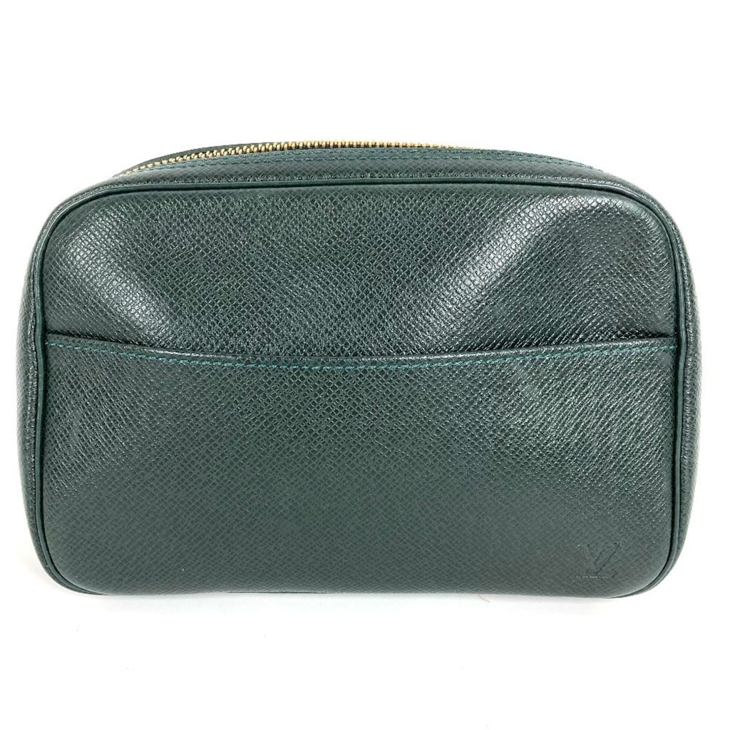 Louis Vuitton Taiga Episea Green Taiga Leather Clutch Bag