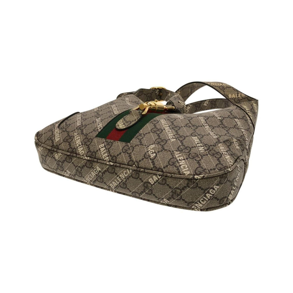 Gucci Beige White Gg Supreme Shoulder Bag (Pre-Owned)