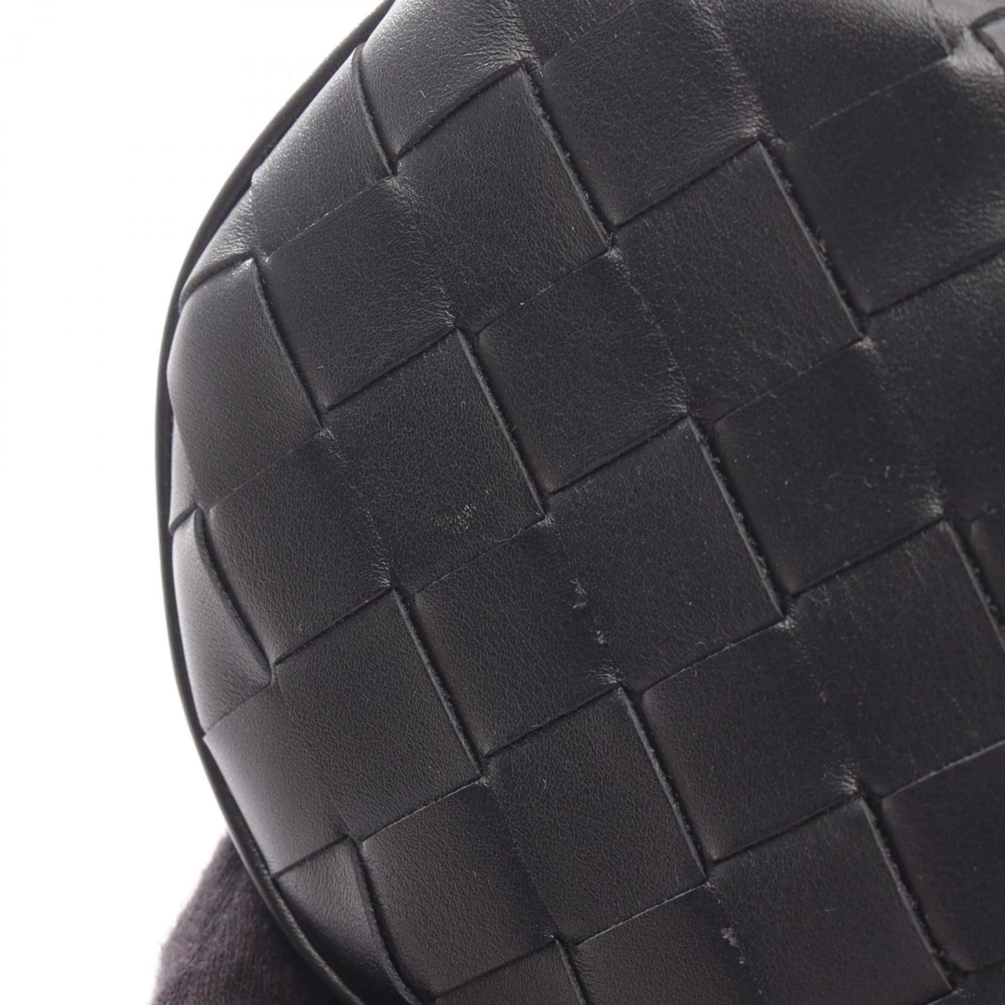 Bottega Veneta Black Intrecciato Shoulder Bag