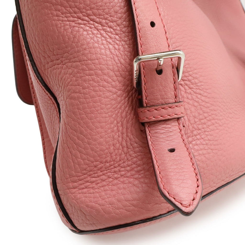 Gucci Pink Yellow Bamboo Backpack Shoulder Bag (Pre-Owned)