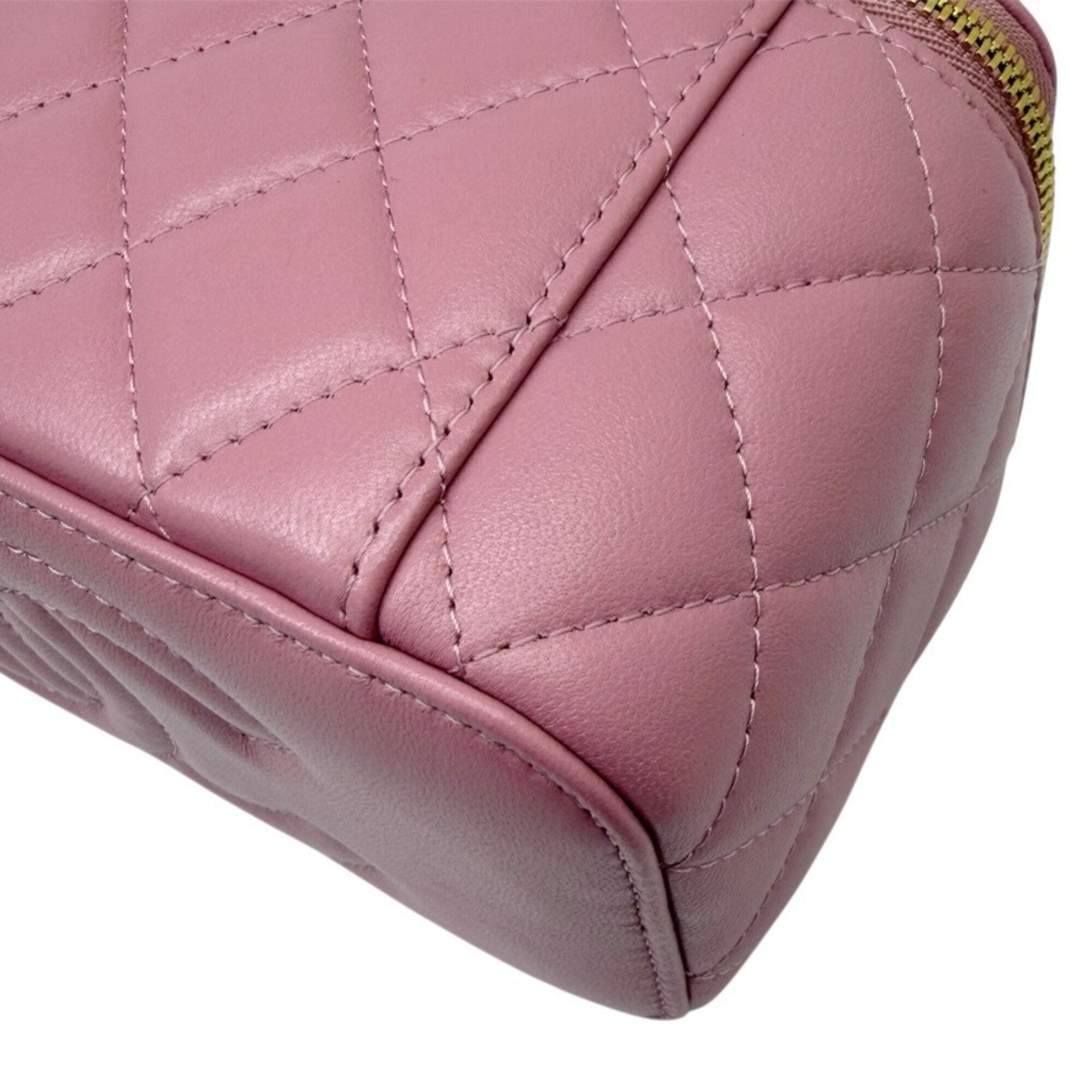 Chanel Pink Leather Handbag Shoulder Bag