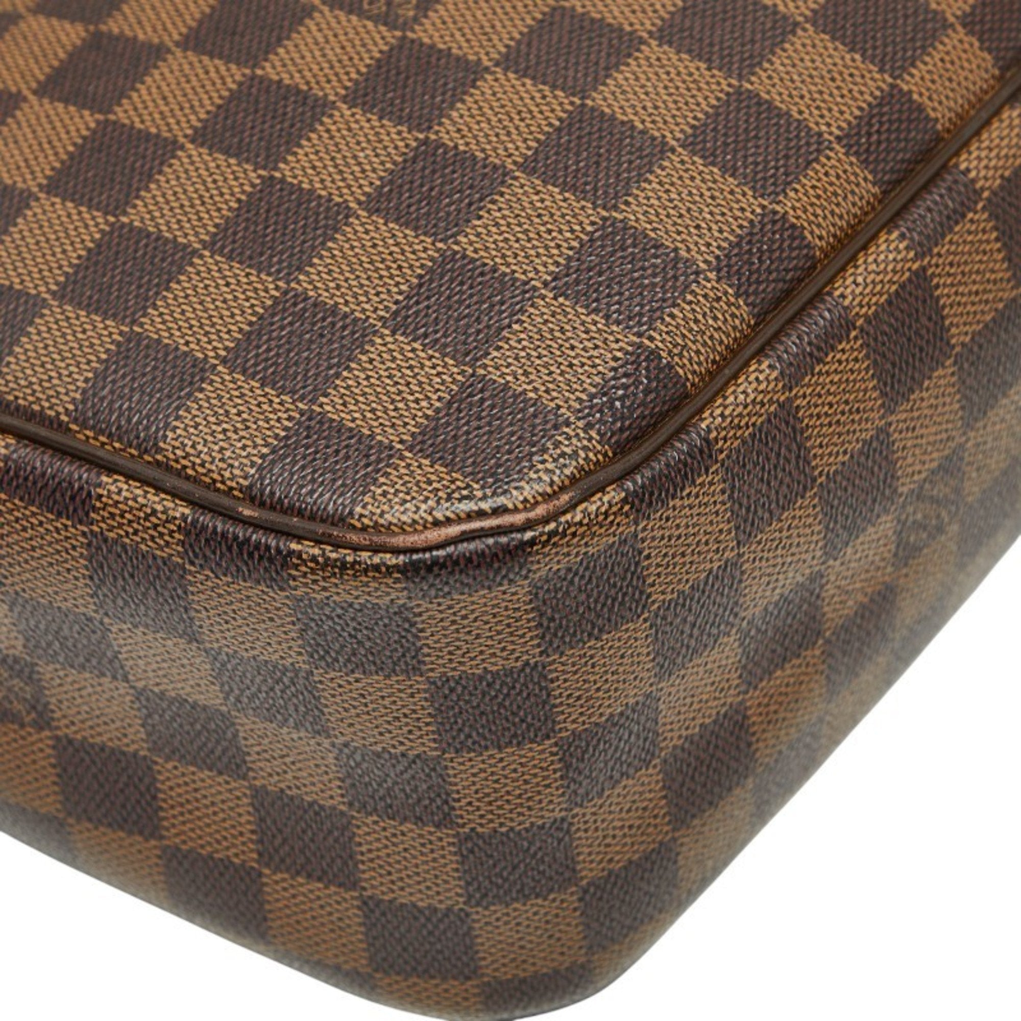 Louis Vuitton Brown Pvc Leather Handbag Tote Bag