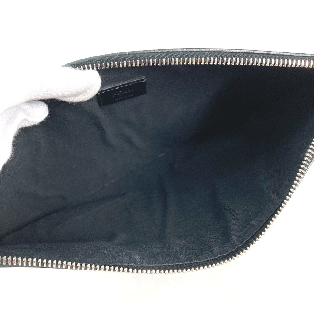 Fendi Black Leather Clutch Bag
