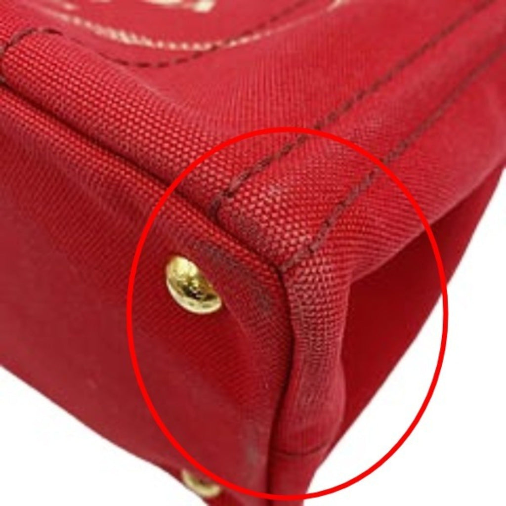 Prada Red Color Denim Tote Bag