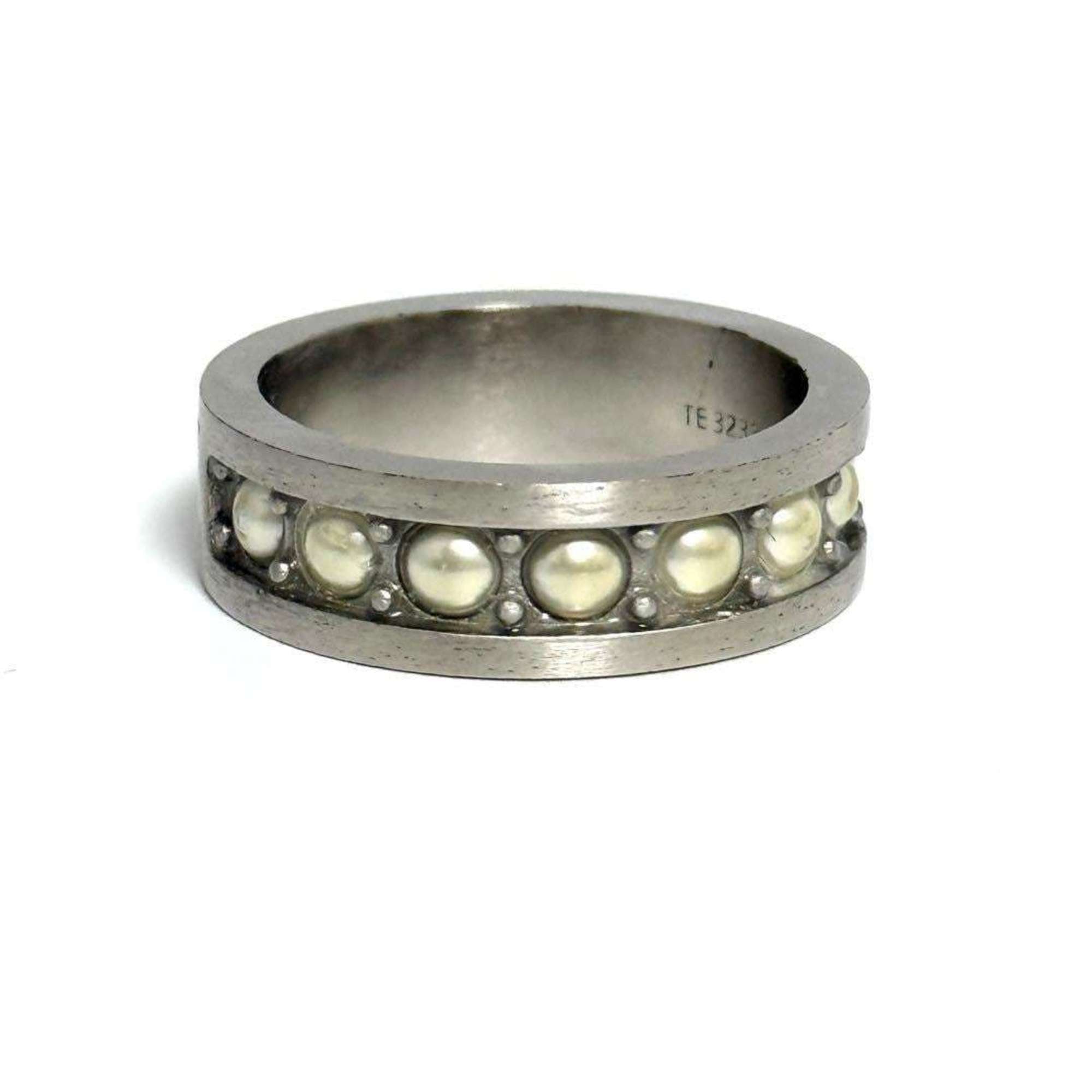 Louis Vuitton Artificial Pearl Metal Band Ring