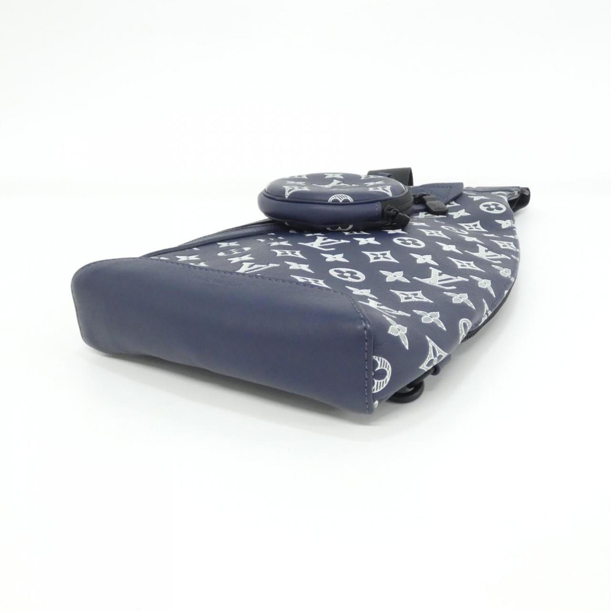 Louis Vuitton Blue Leather Shoulder Bag