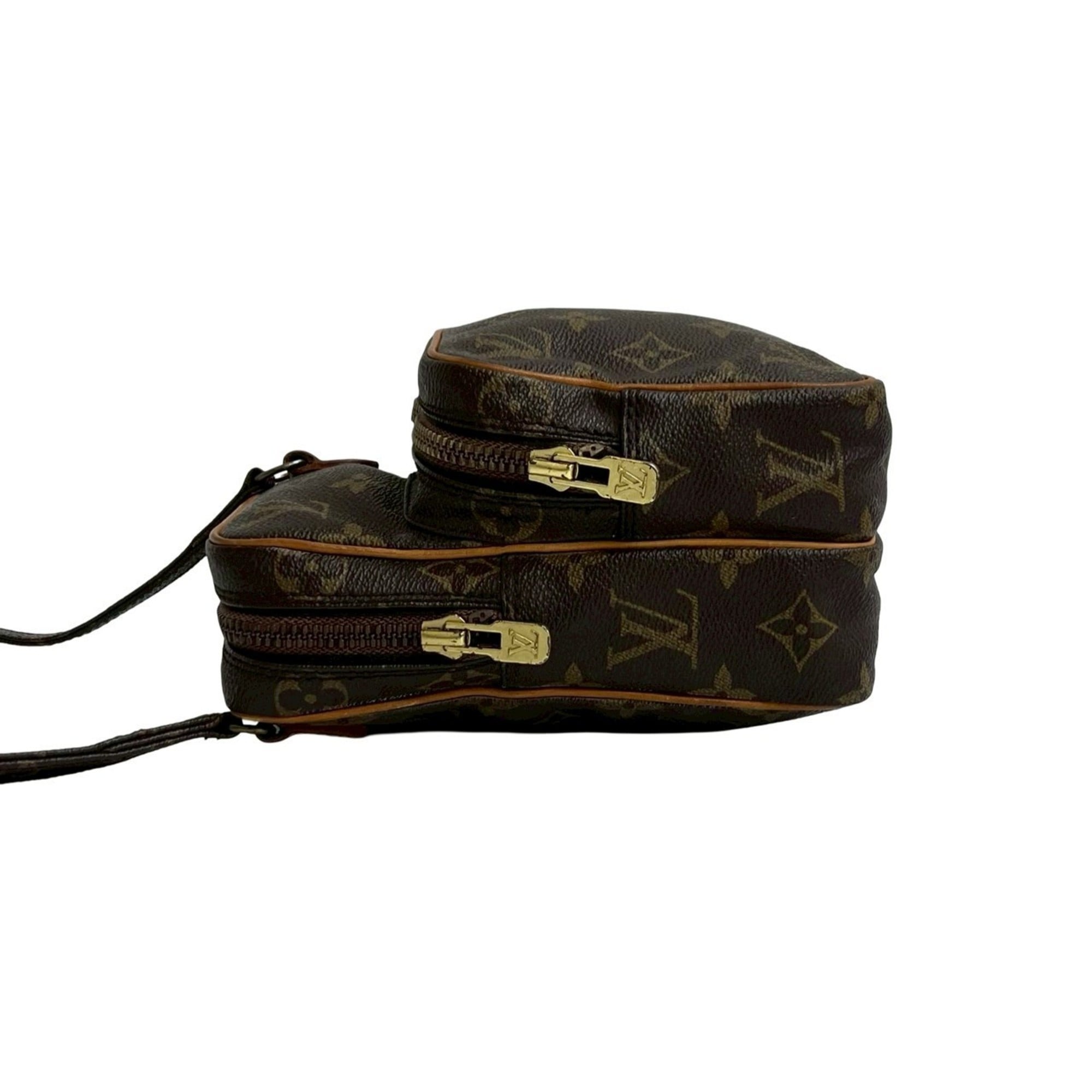 Louis Vuitton Brown Leather Pvc Pochette Shoulder Bag