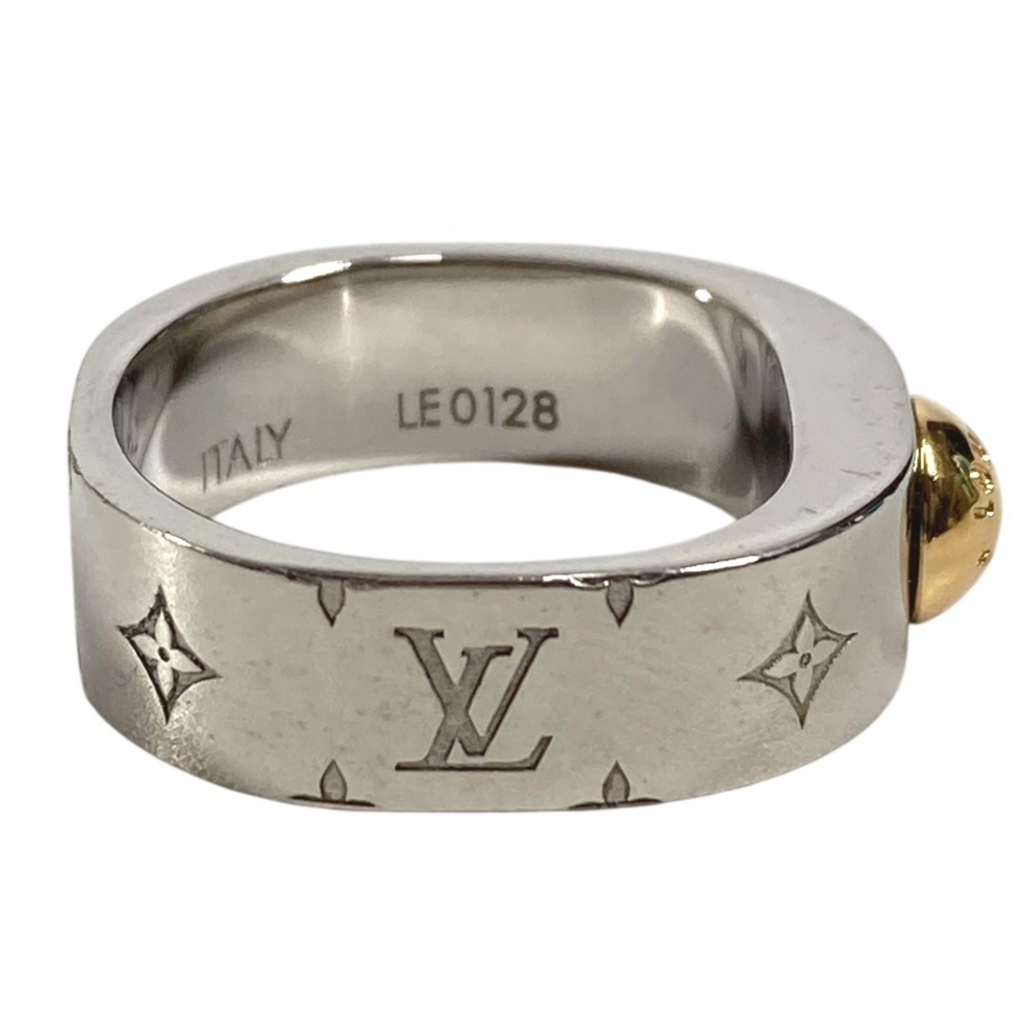 Louis Vuitton Gold Silver Metal Band Ring