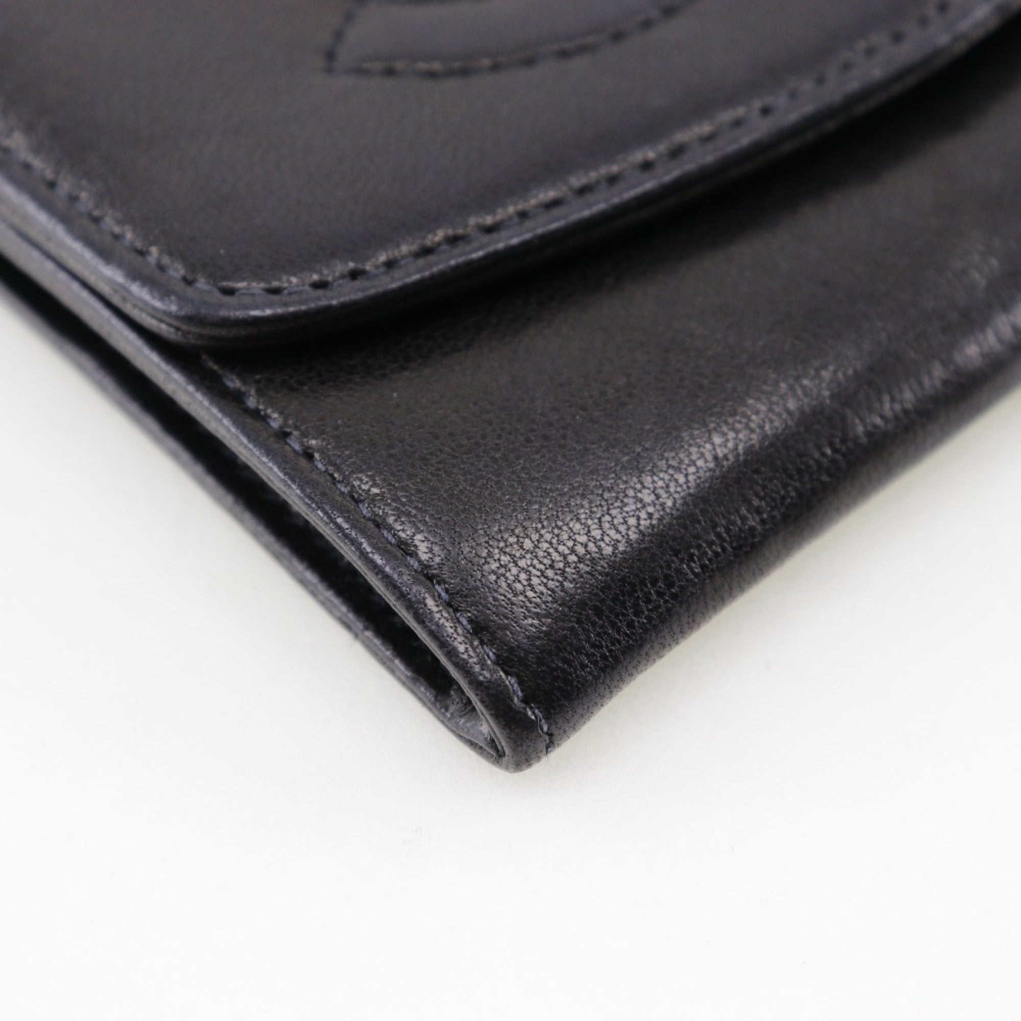 Chanel Black Leather Coin Purse/Coin Case