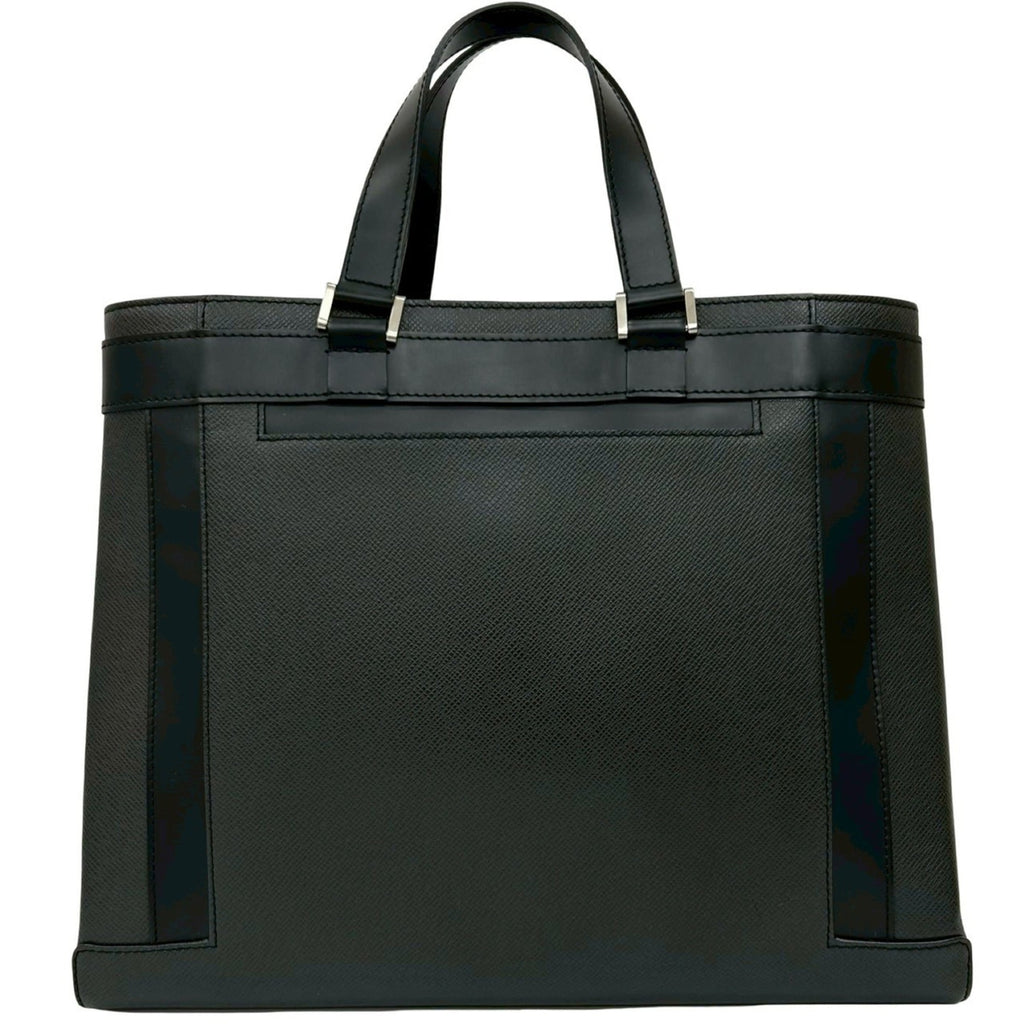 Louis Vuitton Black Leather Tote Bag