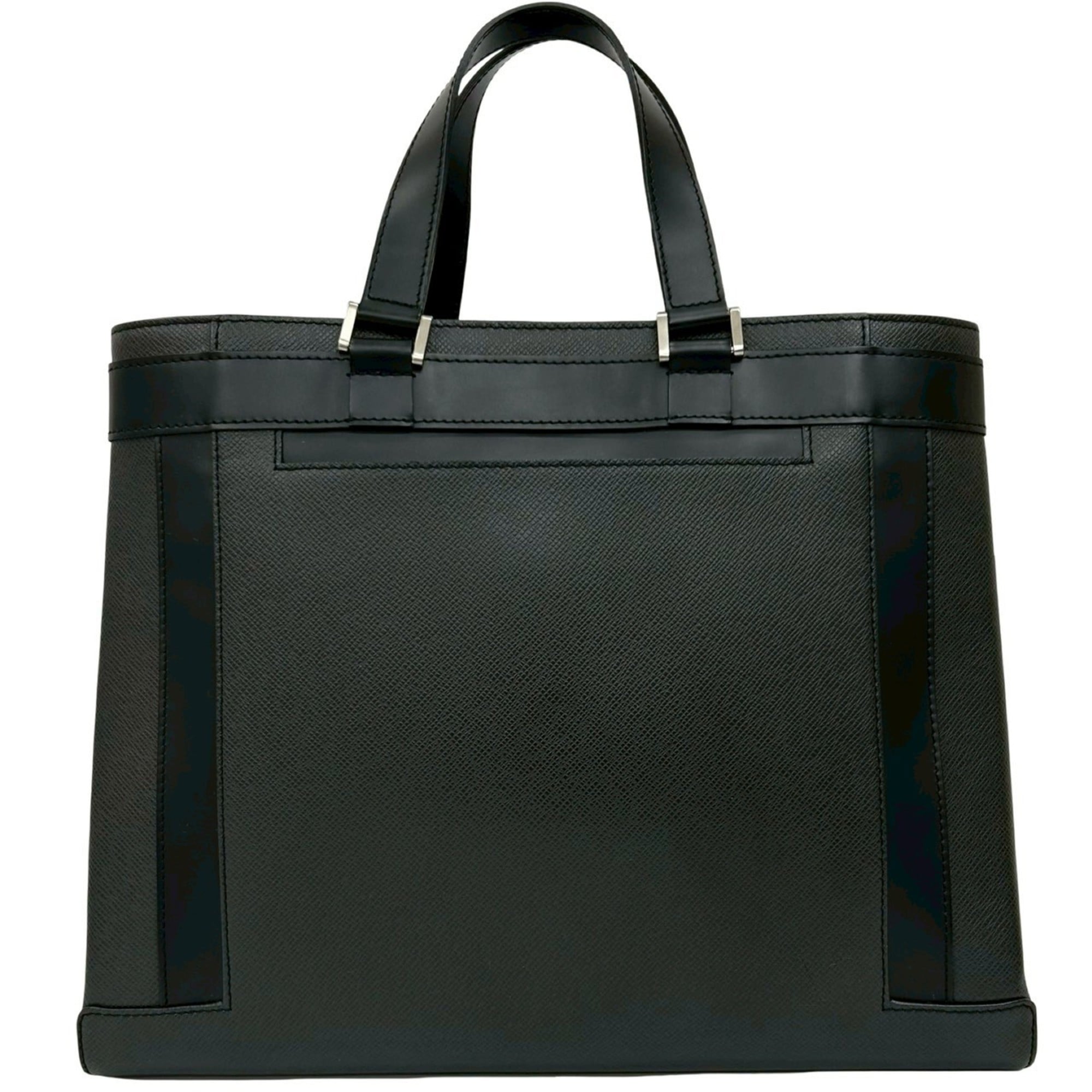 Louis Vuitton Black Leather Tote Bag