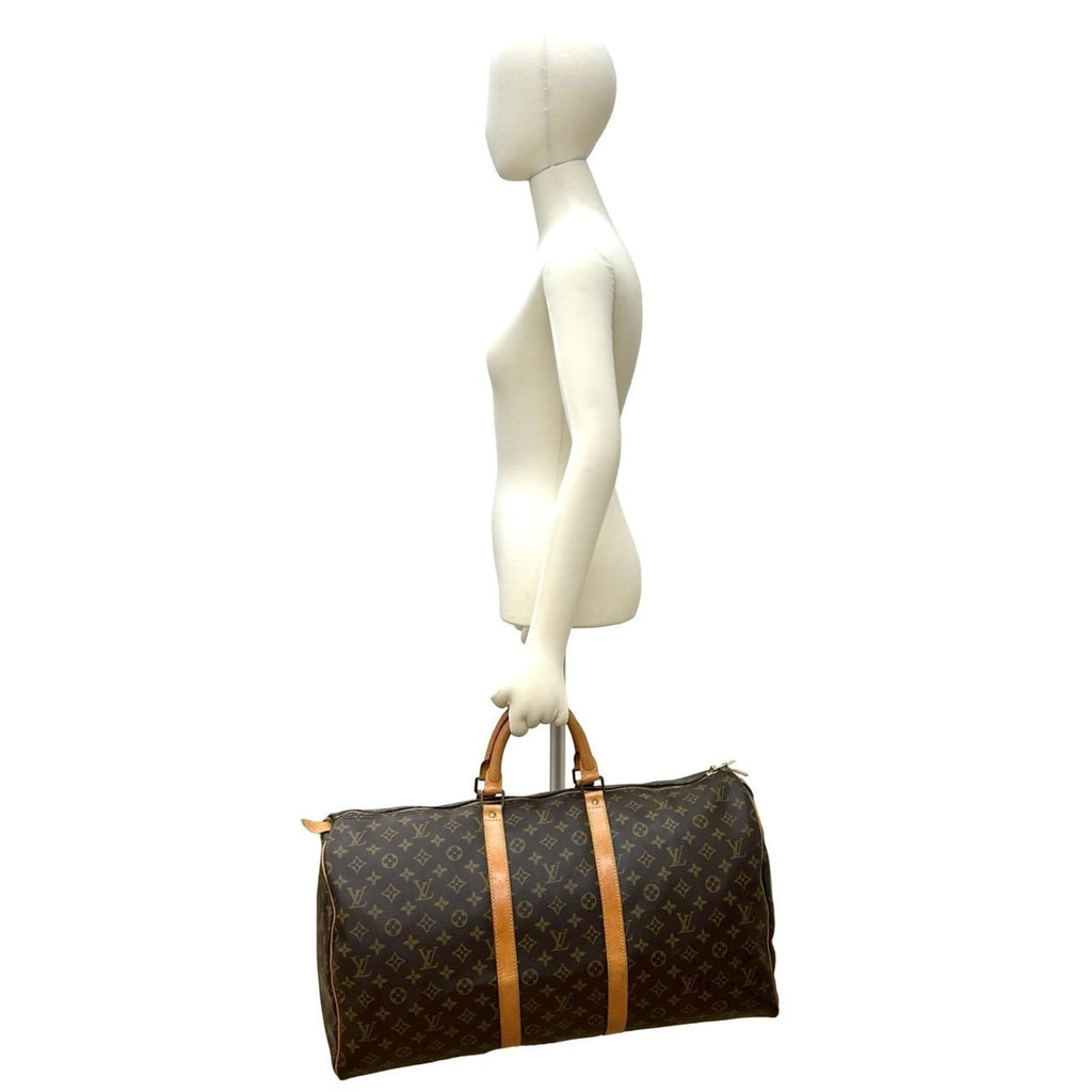 Louis Vuitton Brown Leather Pvc Boston Bag
