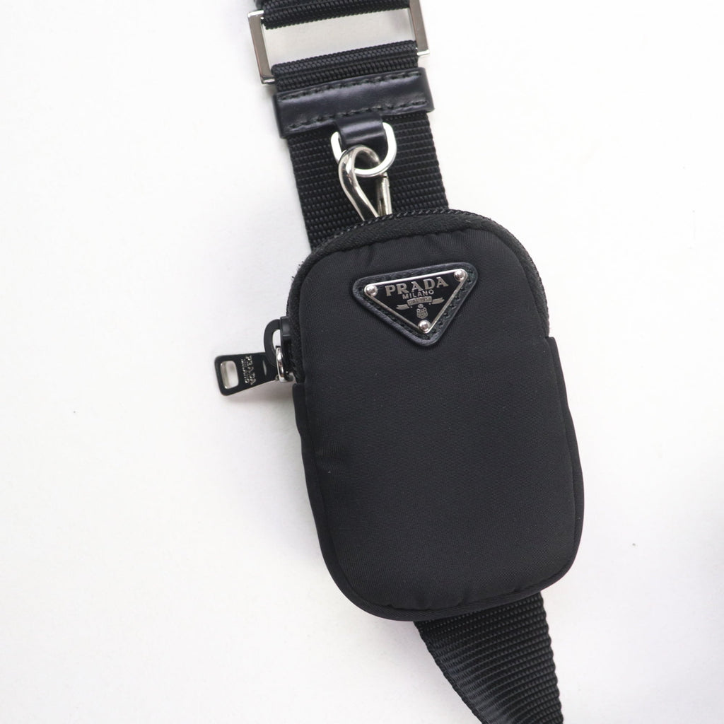 Prada Black Nylon Leather Handbag