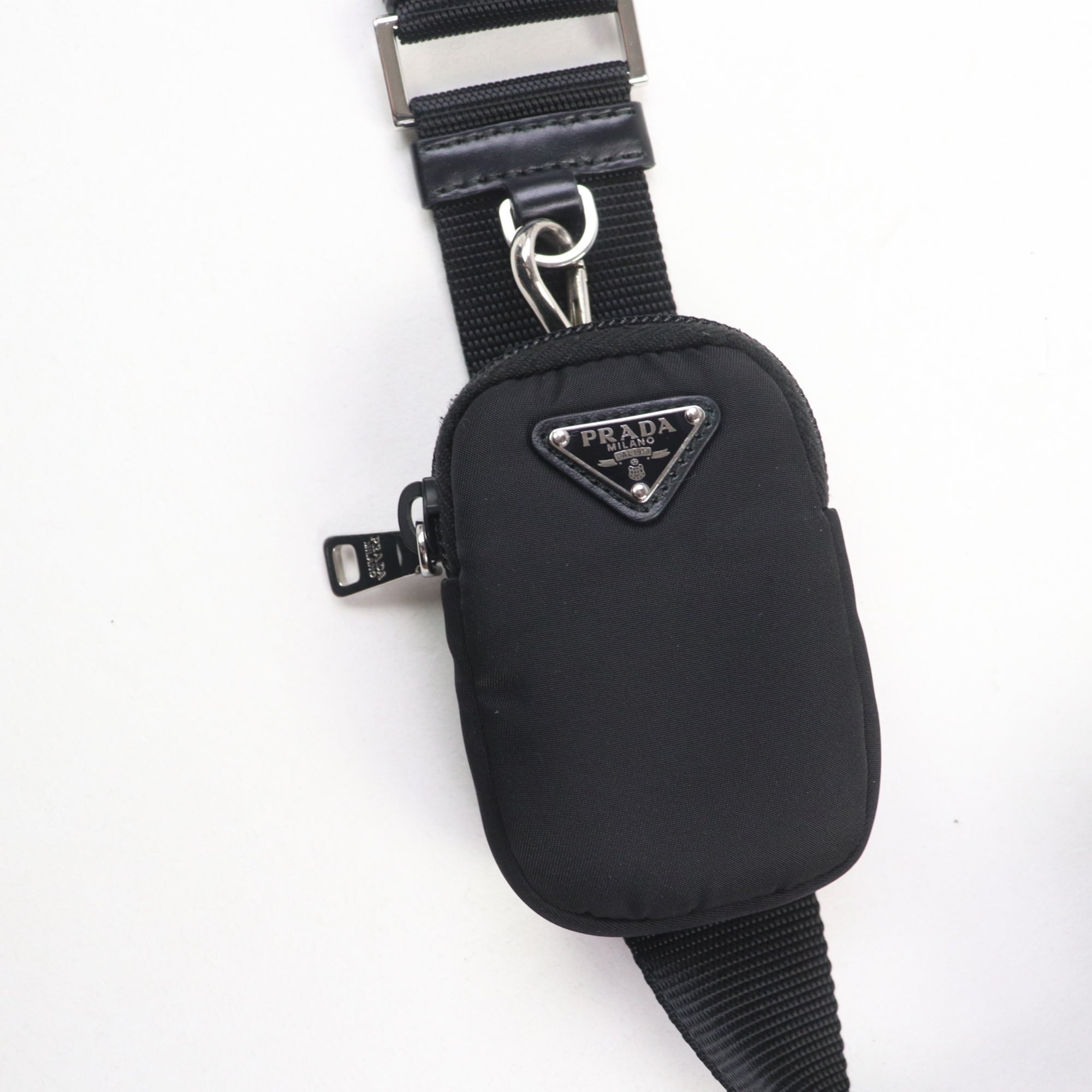 Prada Black Nylon Leather Handbag