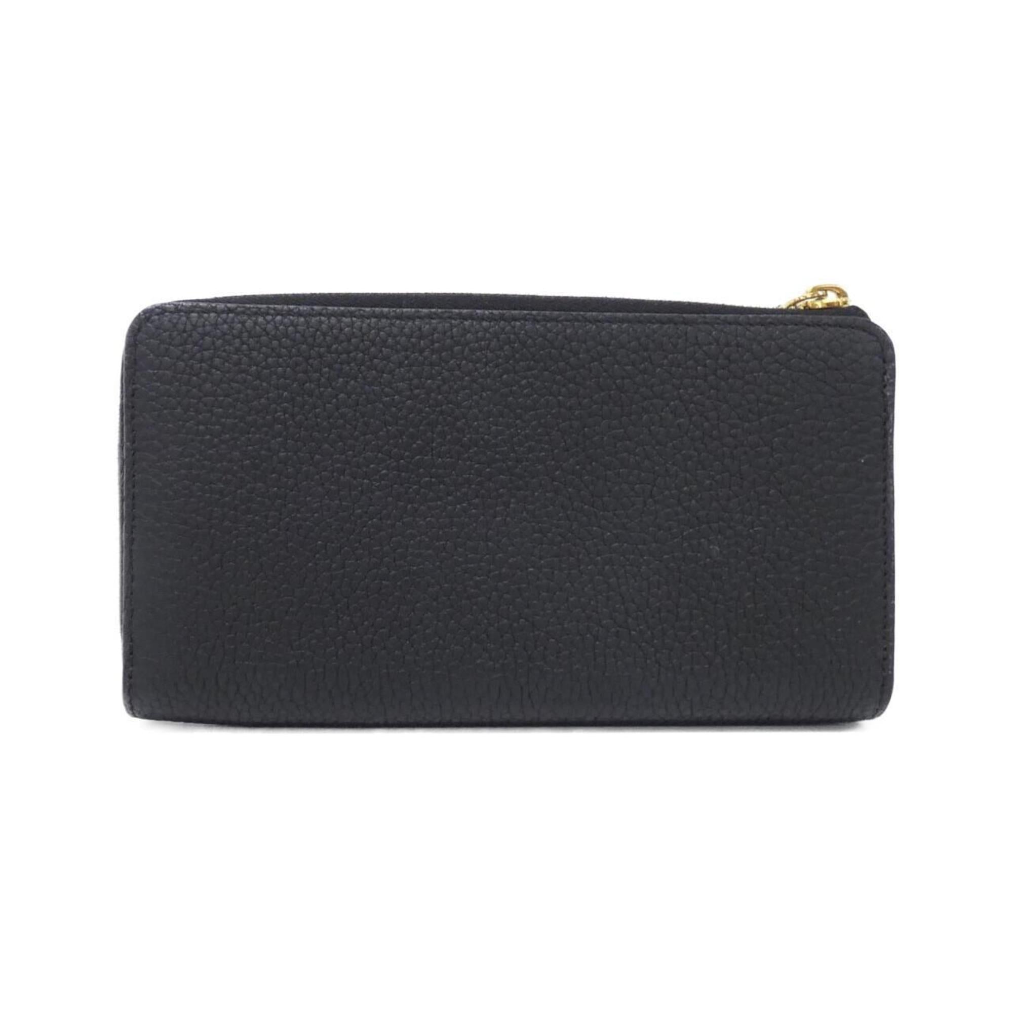 Louis Vuitton Black Leather Long Wallet