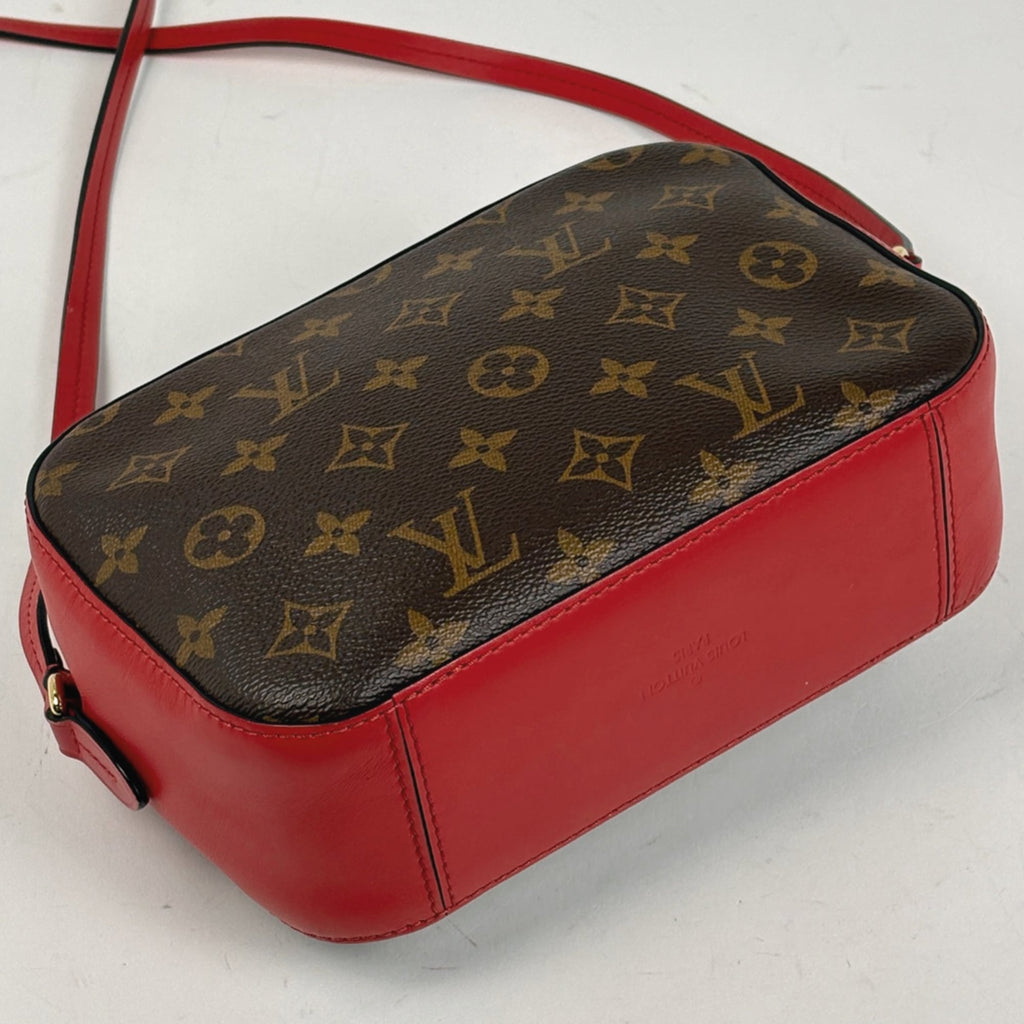 Louis Vuitton Brown Coquelicots Red Color Monogram Shoulder Bag