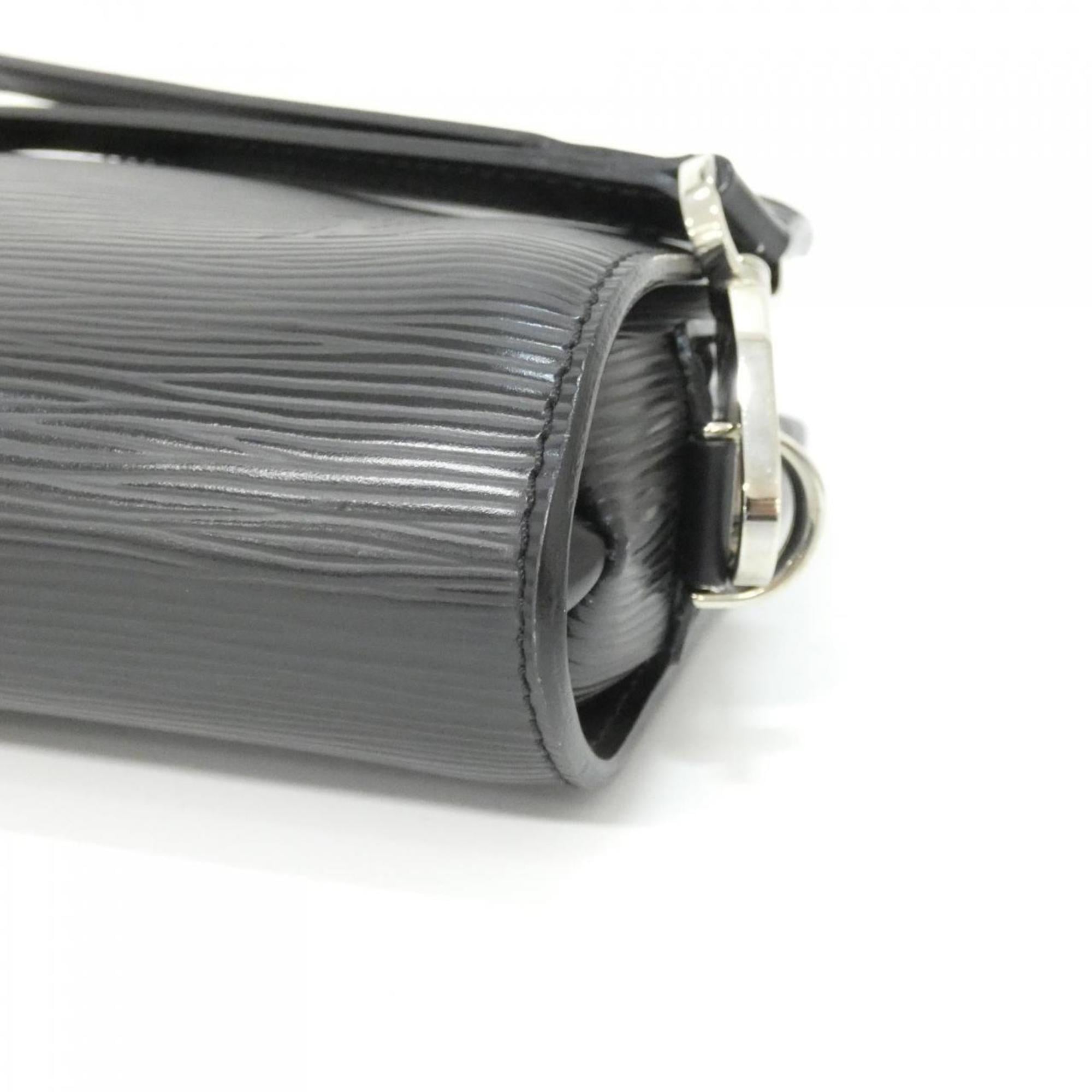 Louis Vuitton Black Leather Clutch Bag