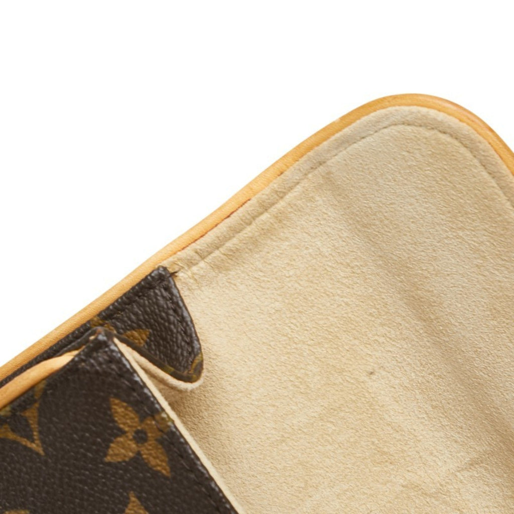 Louis Vuitton Brown Pvc Leather Pochette Sling Bag