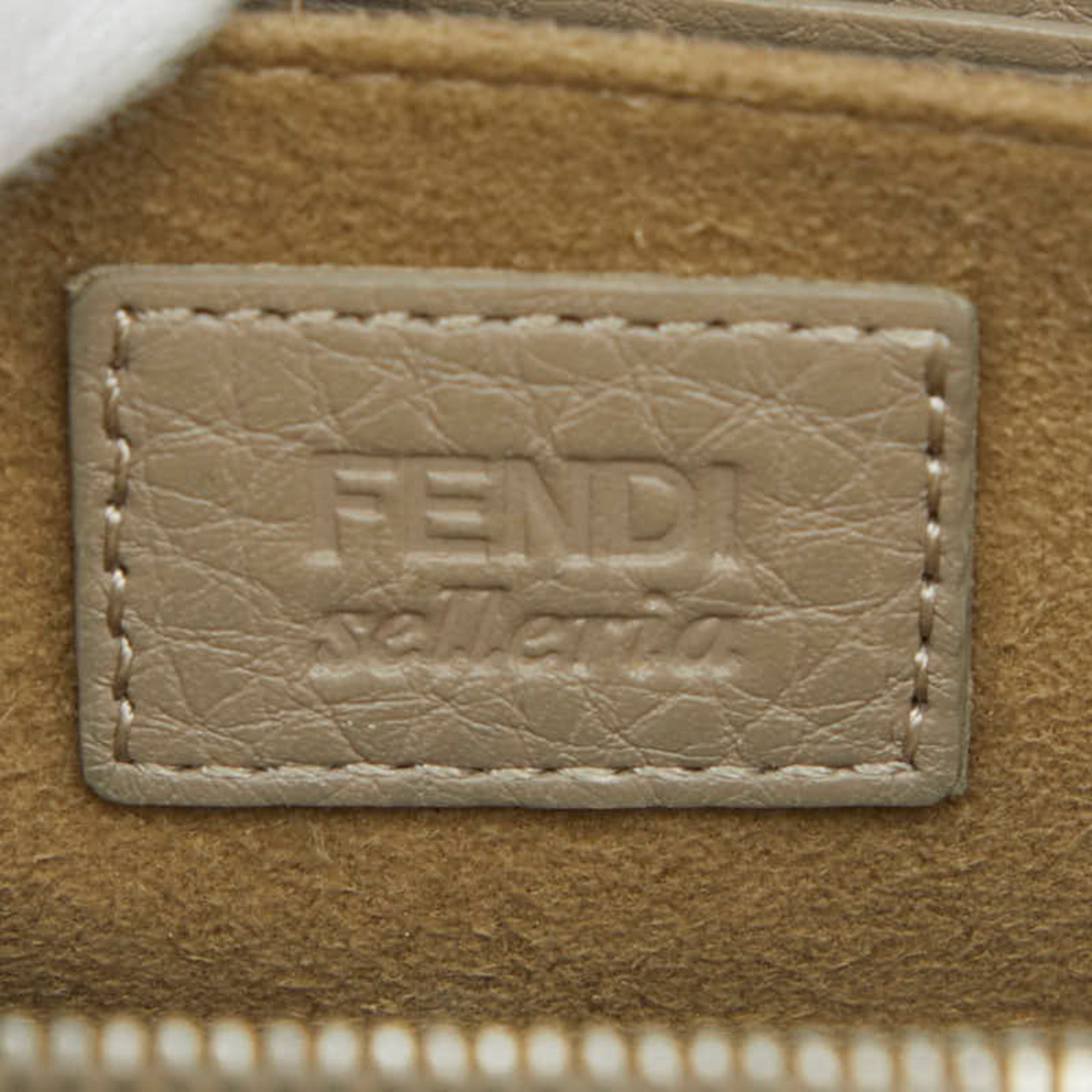 Fendi Grayish Leather Coin Purse/Coin Case