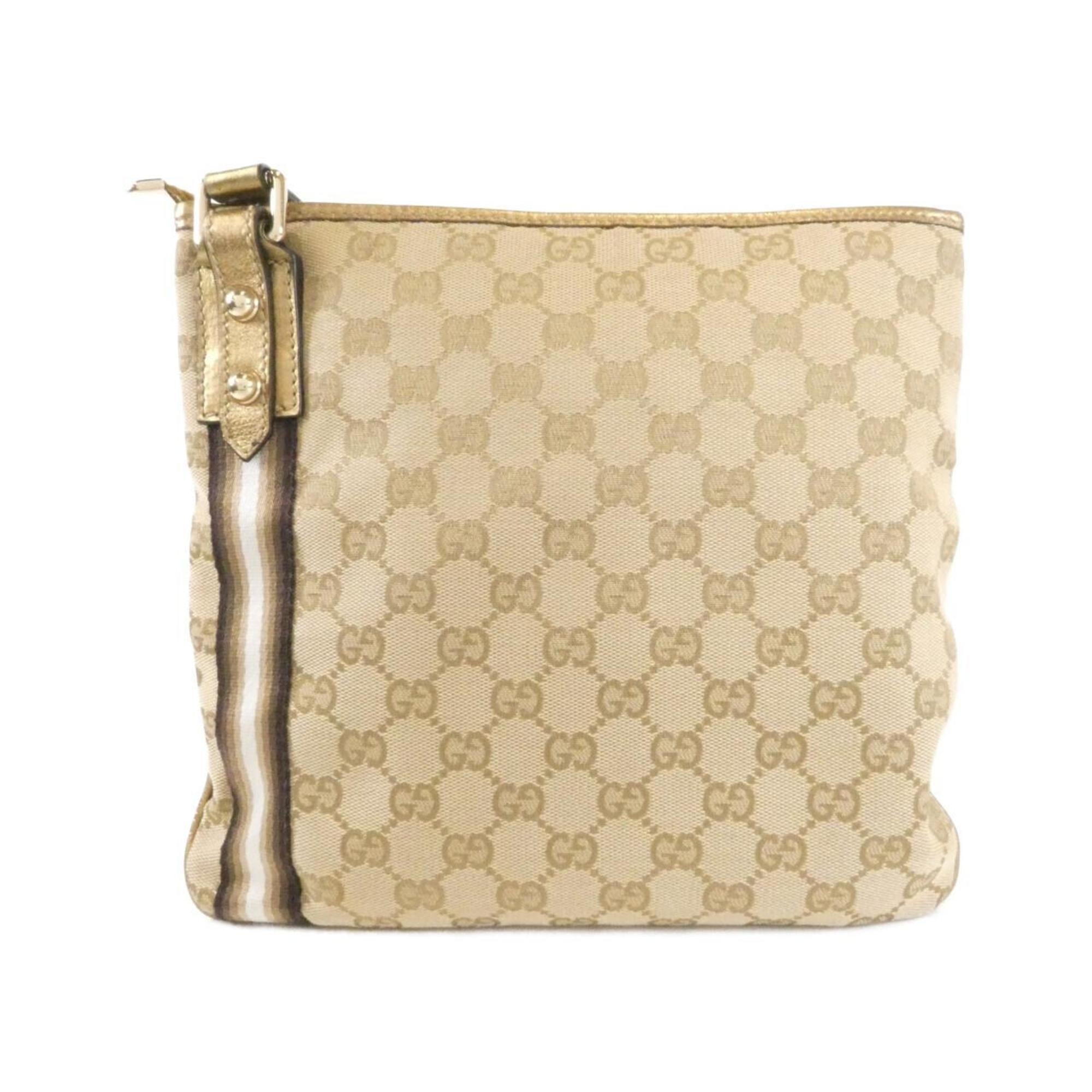 Gucci Beige Gg Canvas Shoulder Bag (Pre-Owned)