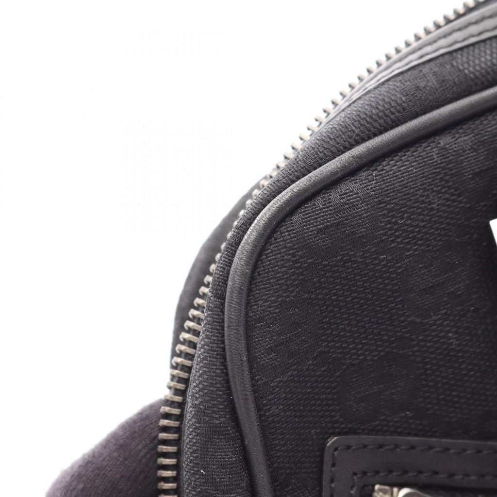 Gucci Gg Canvas Black Gg Canvas Leather Handbag (Pre-Owned)
