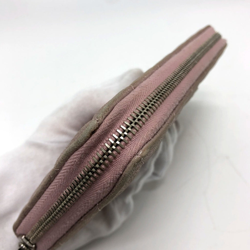 Chanel Pink Leather Long Wallet (Bi-Fold)