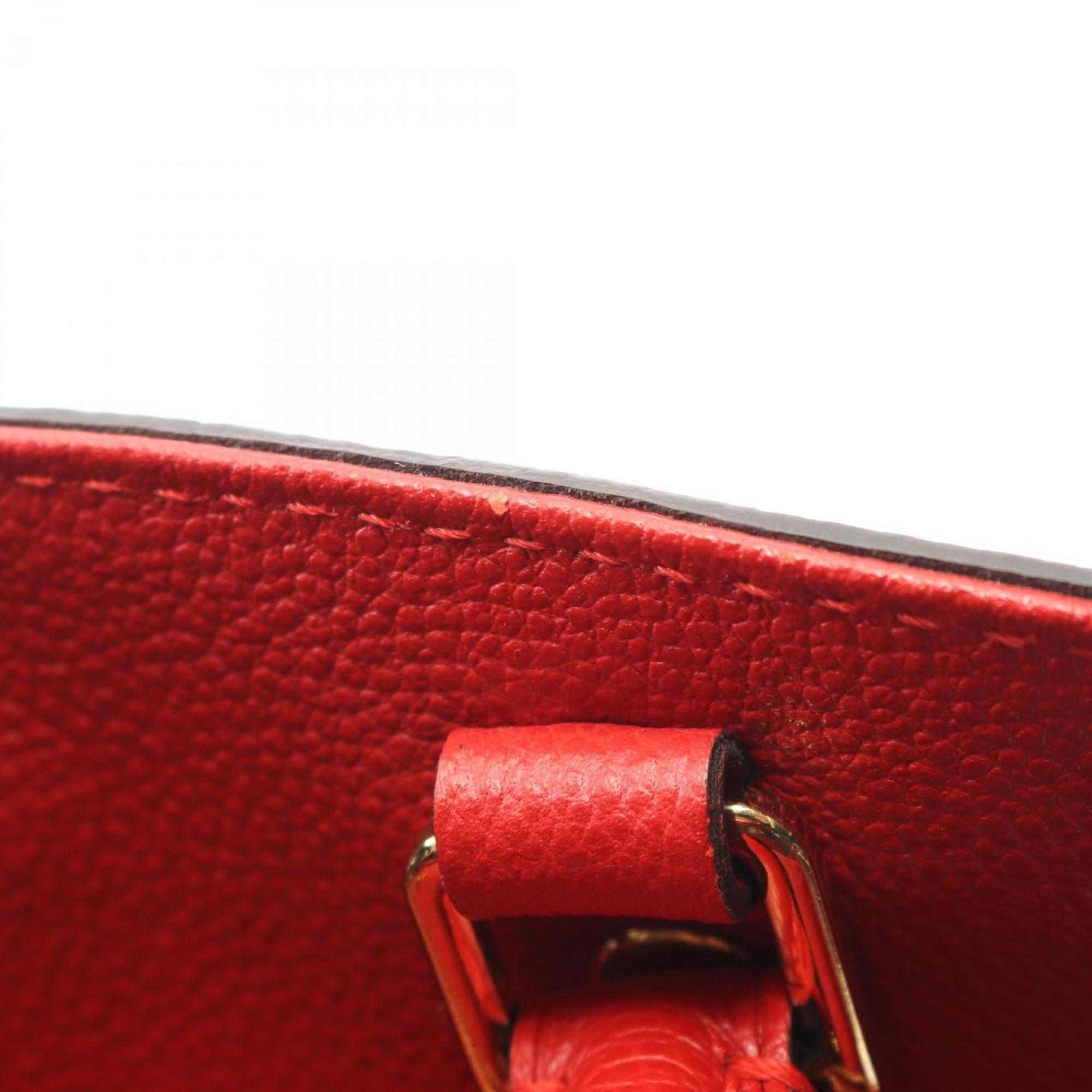 Louis Vuitton Red Color Monogram Empreinte Leather Handbag