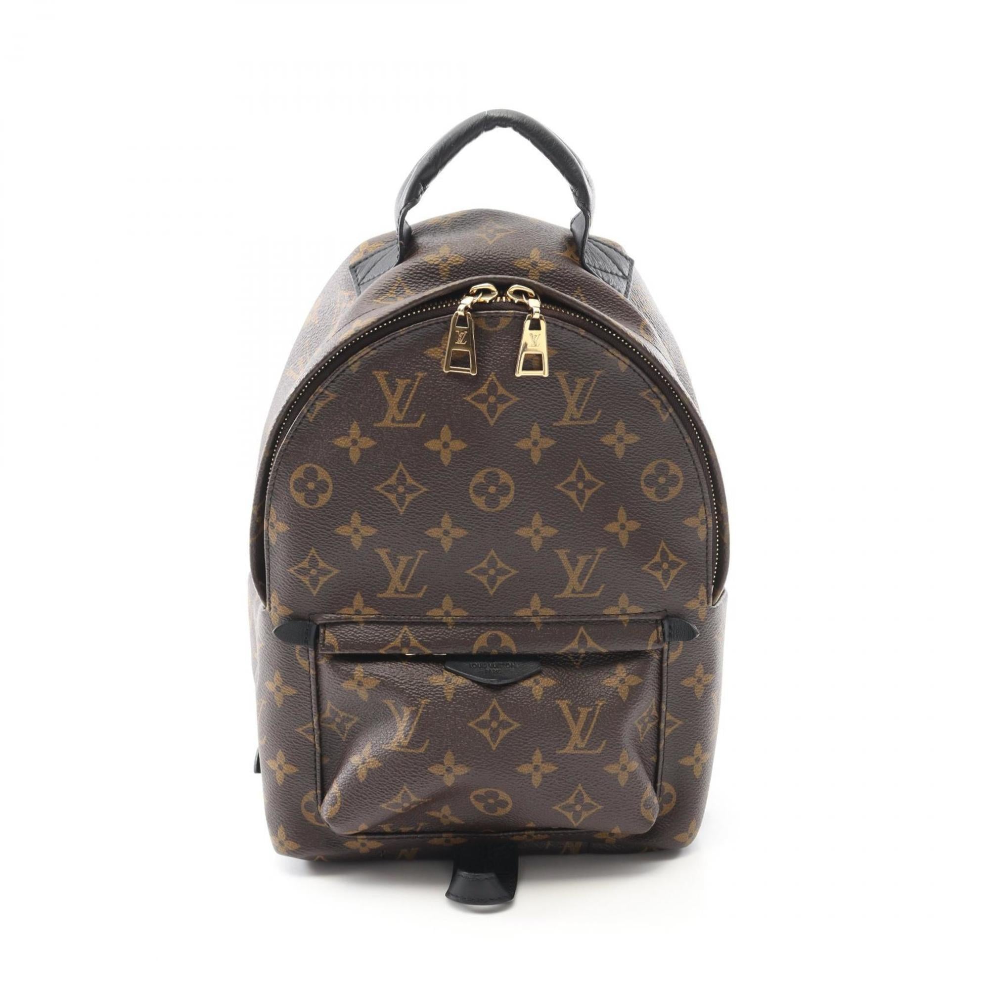 Louis Vuitton Black Brown Monogram Coated Canvas Backpack