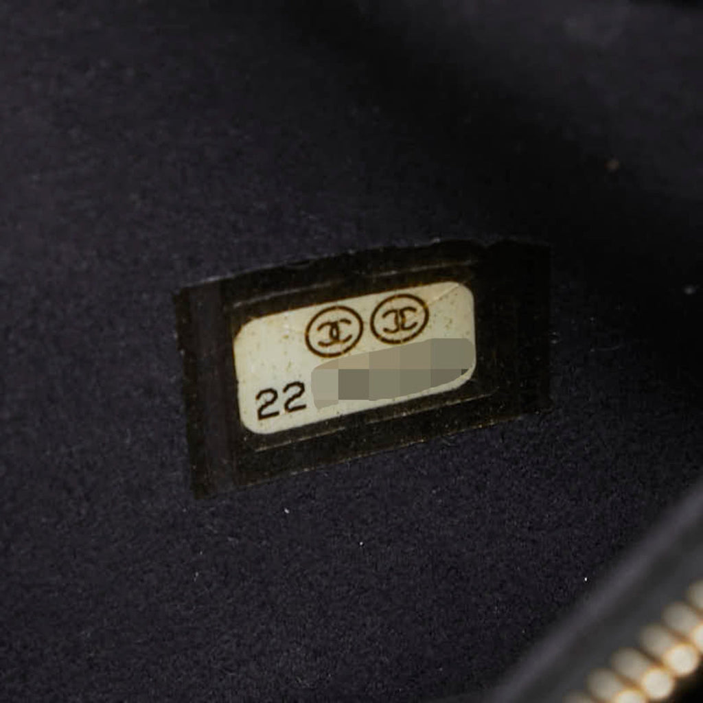 Chanel Black Leather Rhinestone Handbag