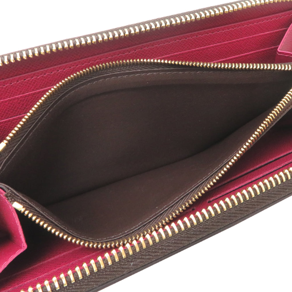 Louis Vuitton Brown Fuchsia Monogram Long Bill Wallet