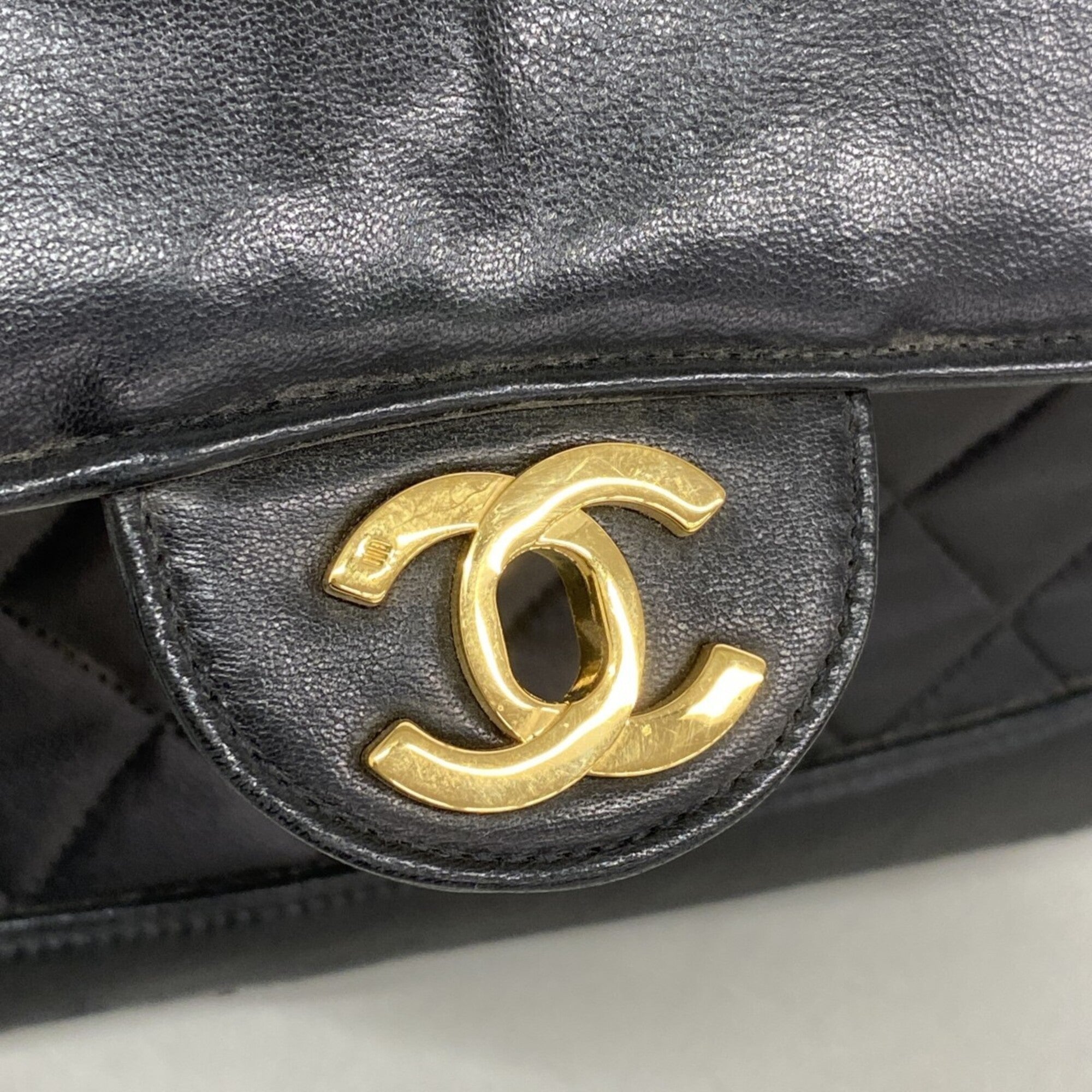 Chanel Black Leather Shoulder Bag