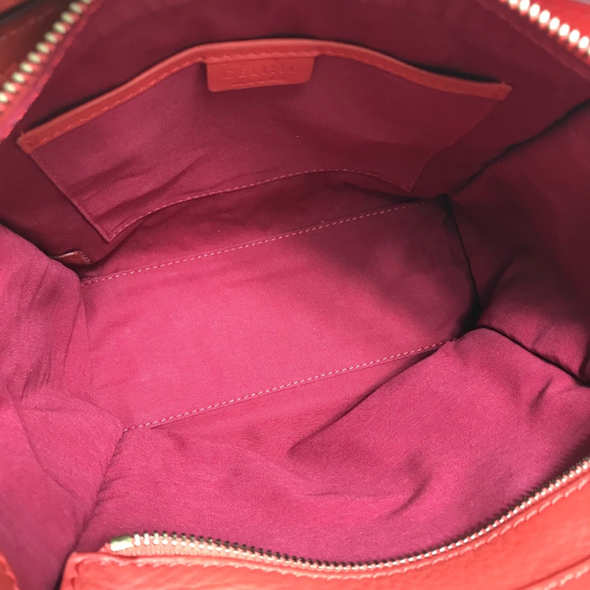 Celine Red Leather Handbag