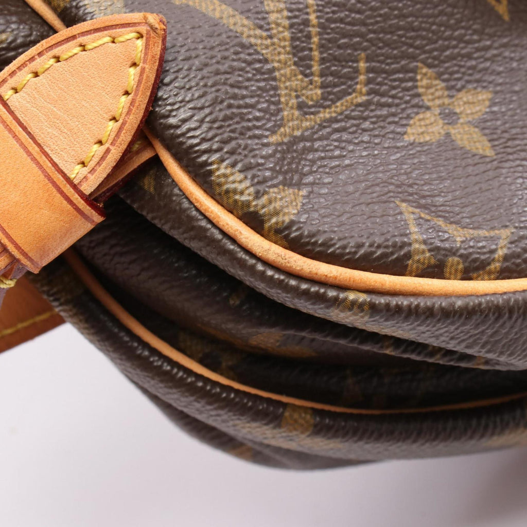 Louis Vuitton Brown Coated Canvas Leather Shoulder Bag