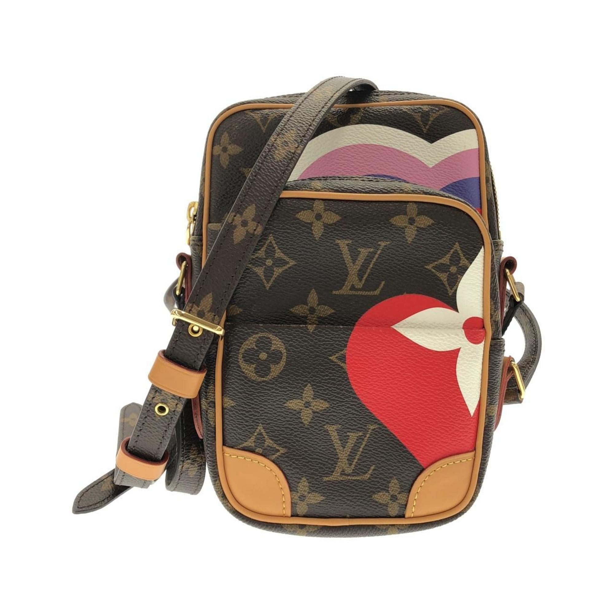 Louis Vuitton Brown Coated Canvas Shoulder Bag