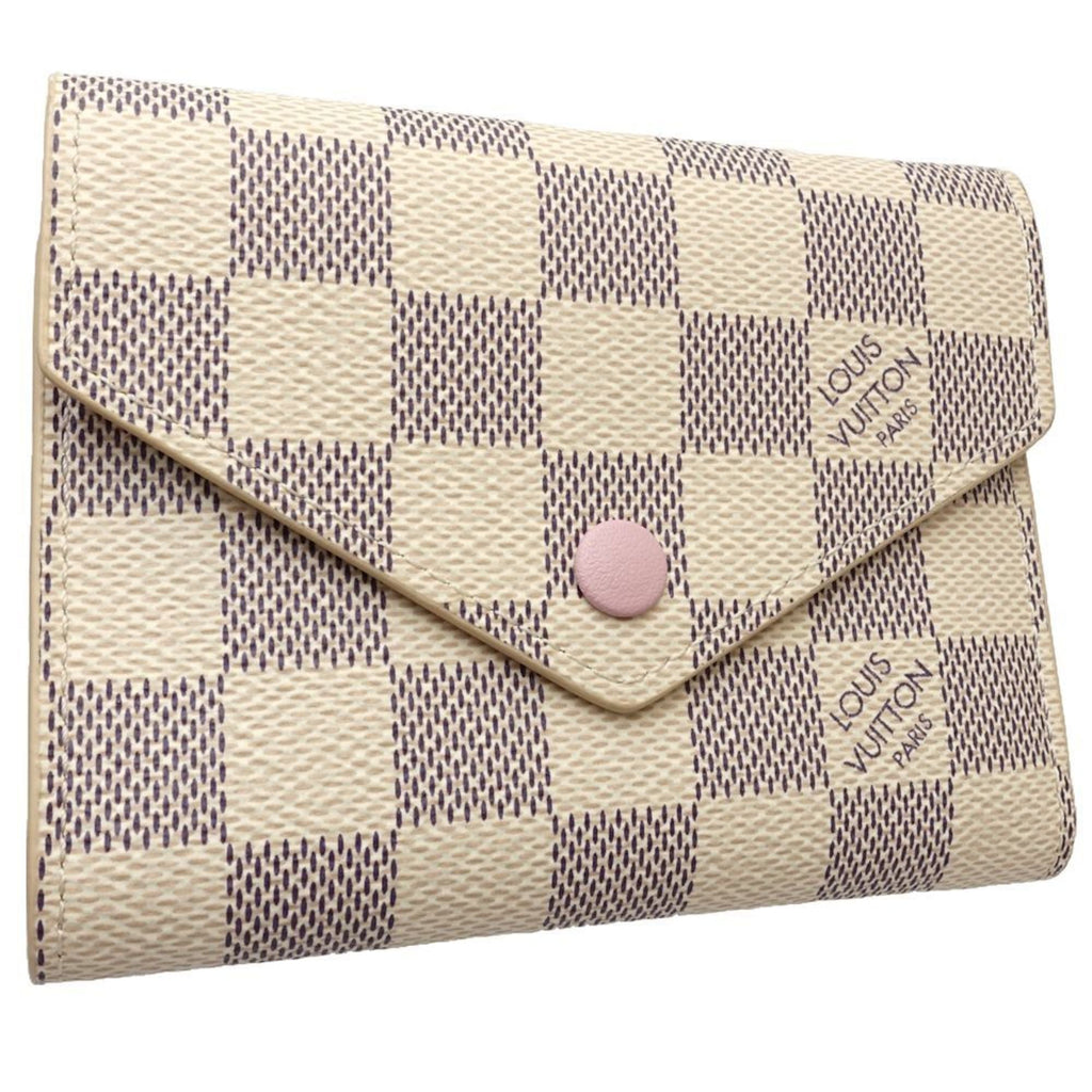Louis Vuitton Damier Azur Rose Ballerine White Damier Azur Wallet (Tri-Fold)